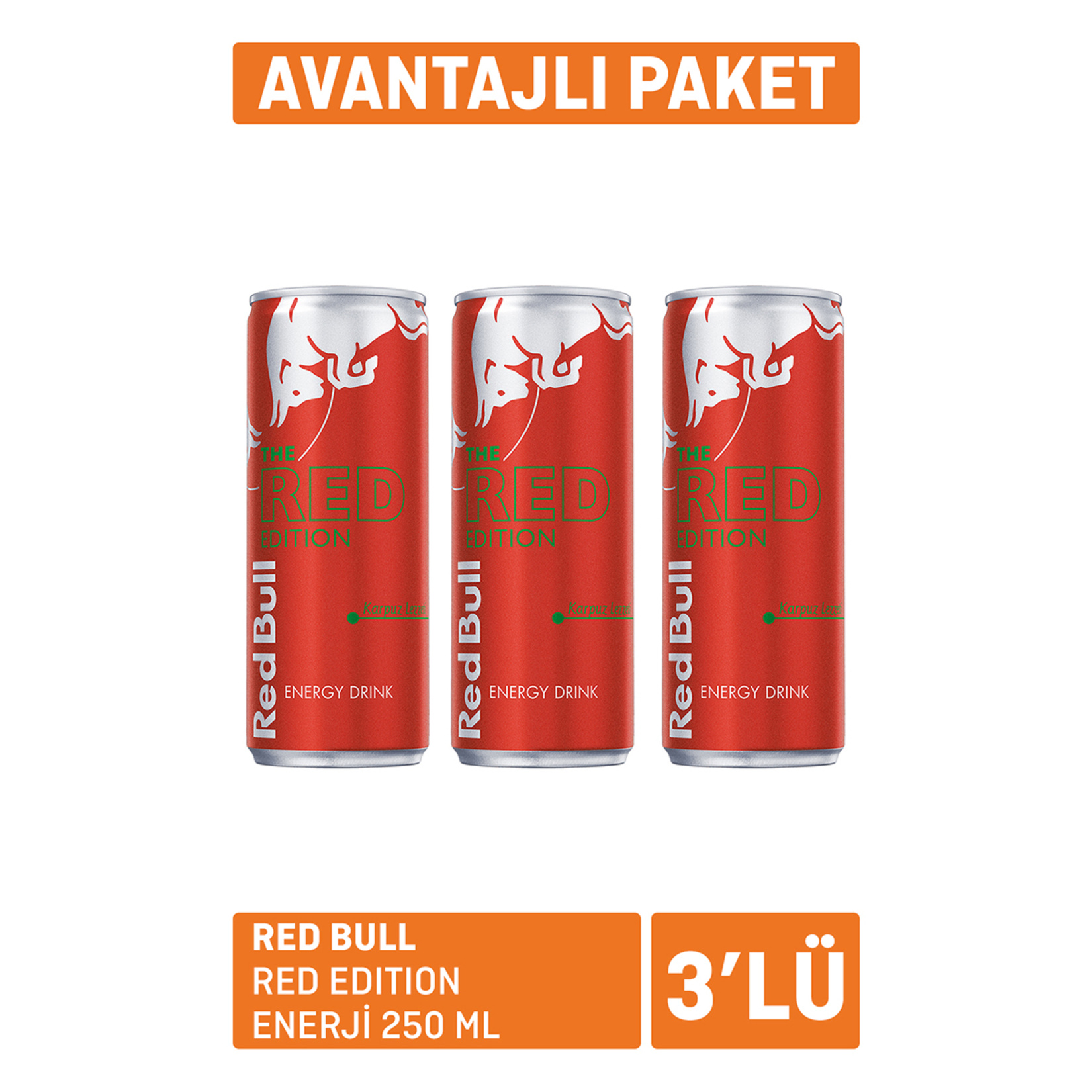 Red Bull Red Edition Enerji 3 x 250 Ml