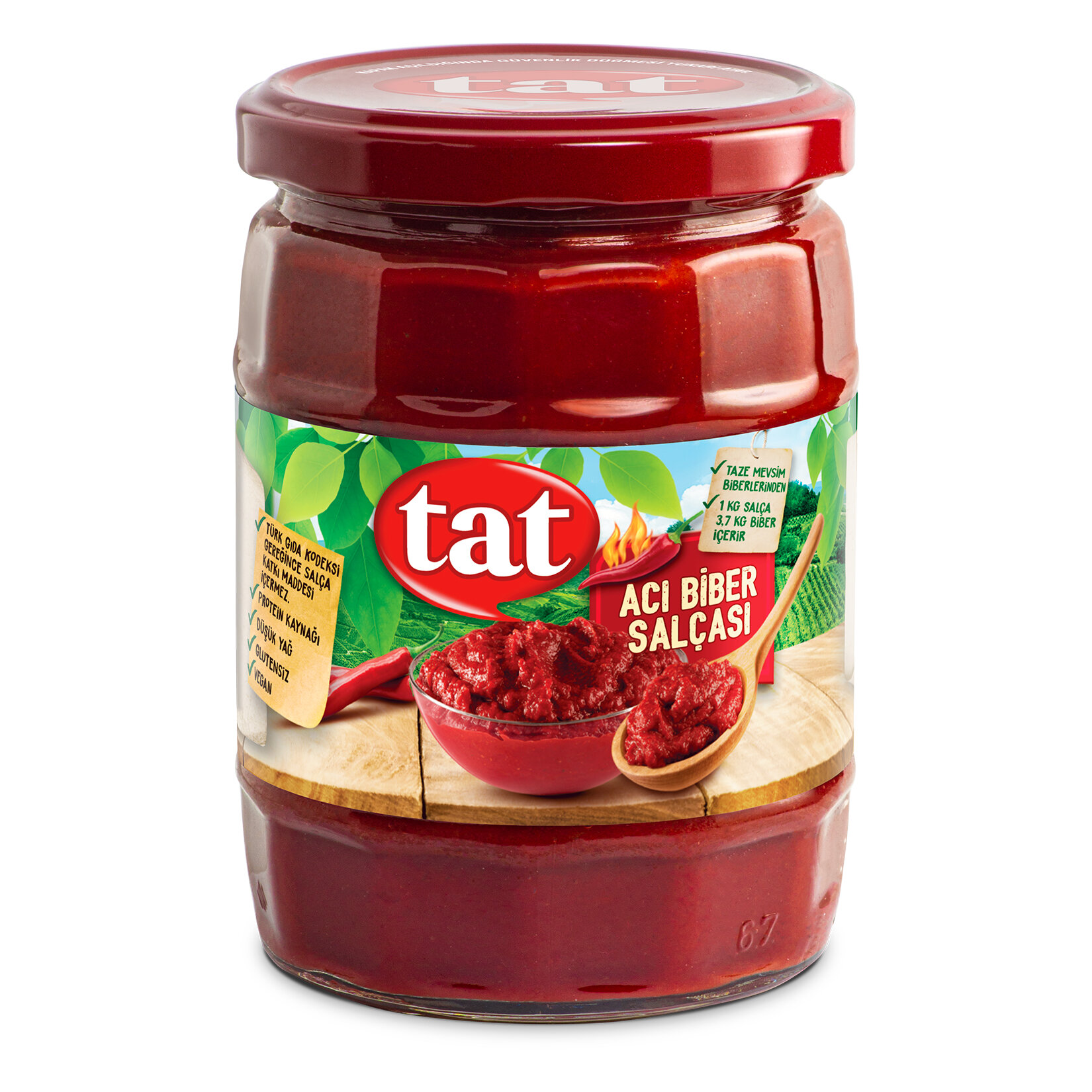 Tat Acı Biber Salçası 550 G ( Cam )
