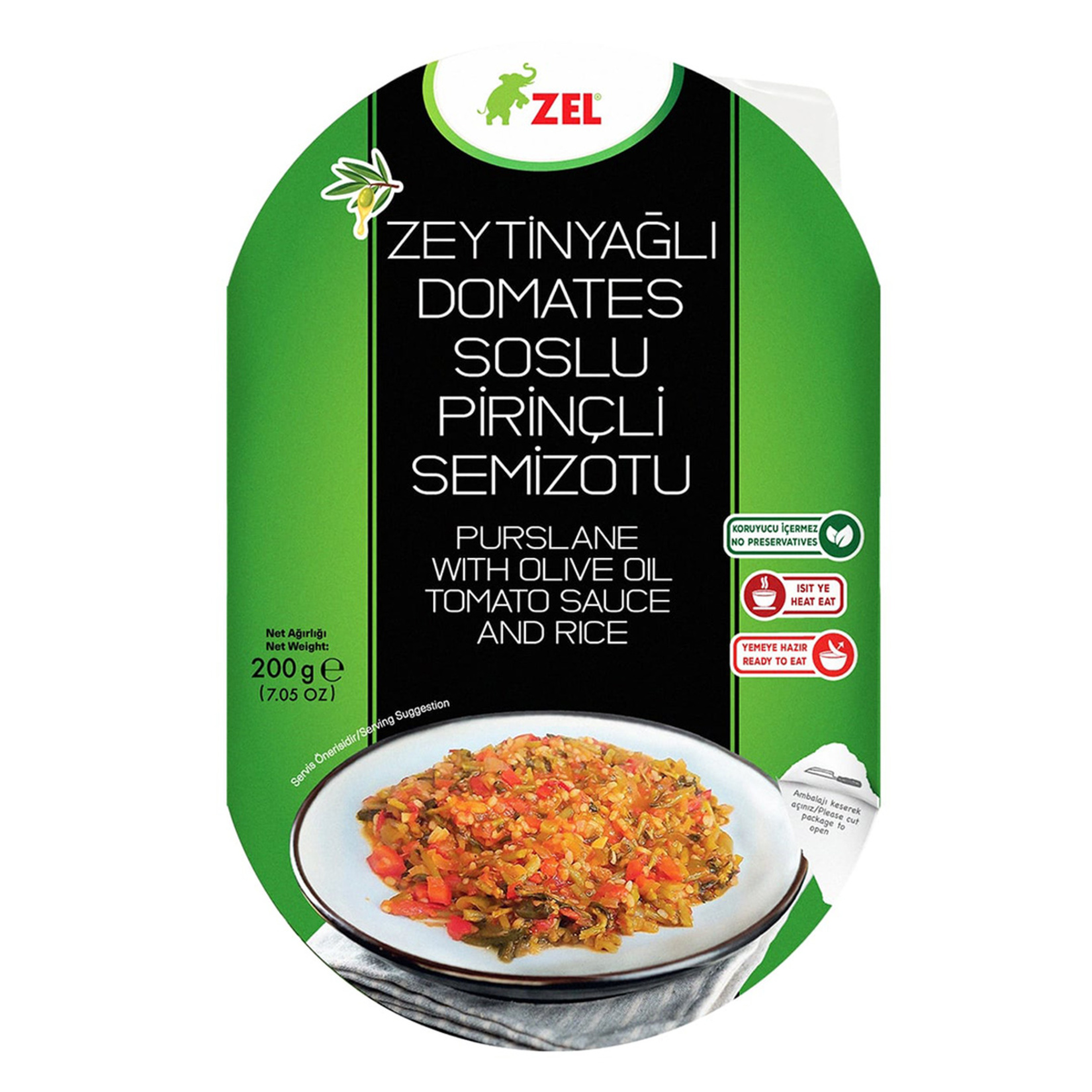 Zel Zeytinyağlı Domates Soslu Pirinçli Semizotu 200 G