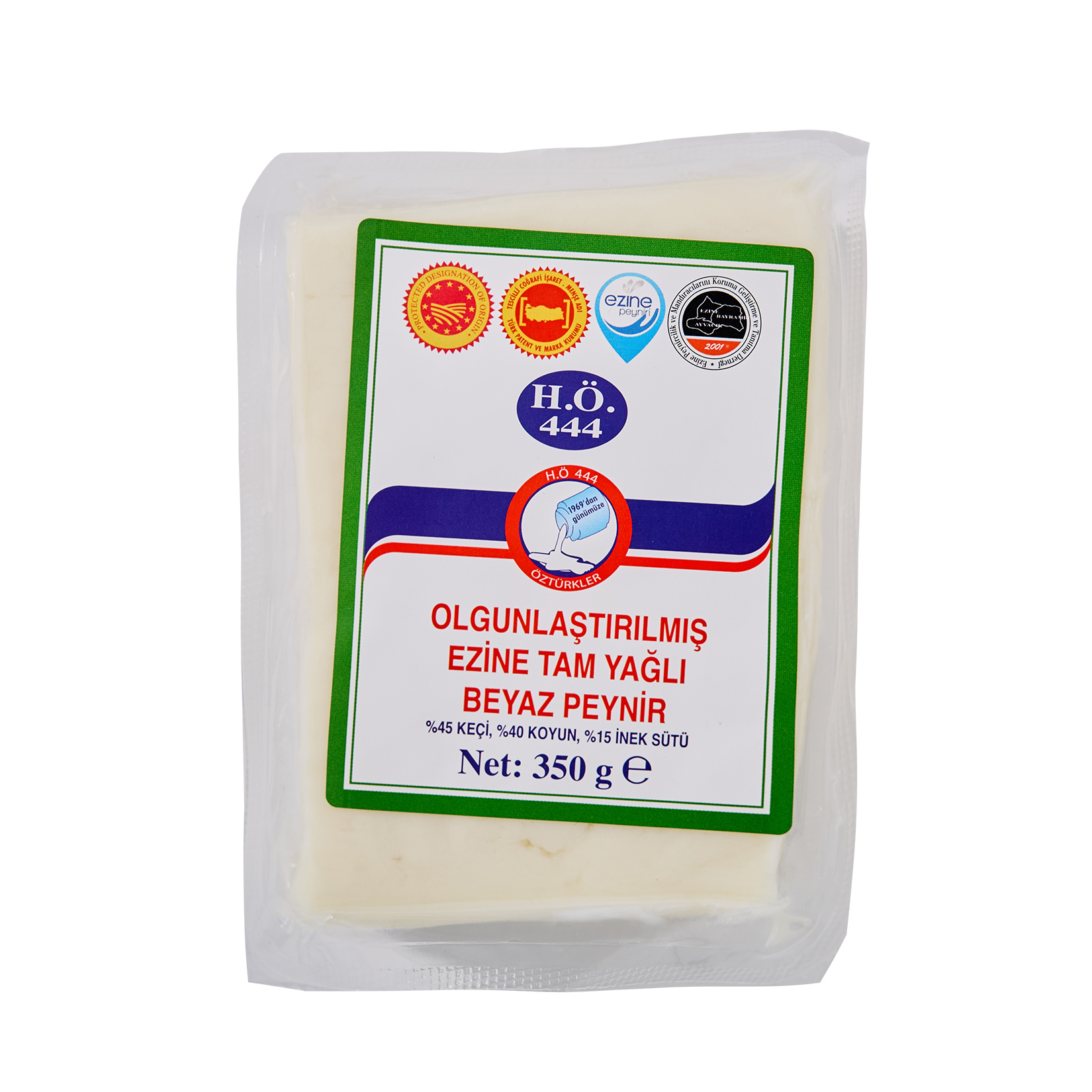 H.ö.444 Olgunlaştırılmış Tam Yağlı Ezine Beyaz Peynir 350 g