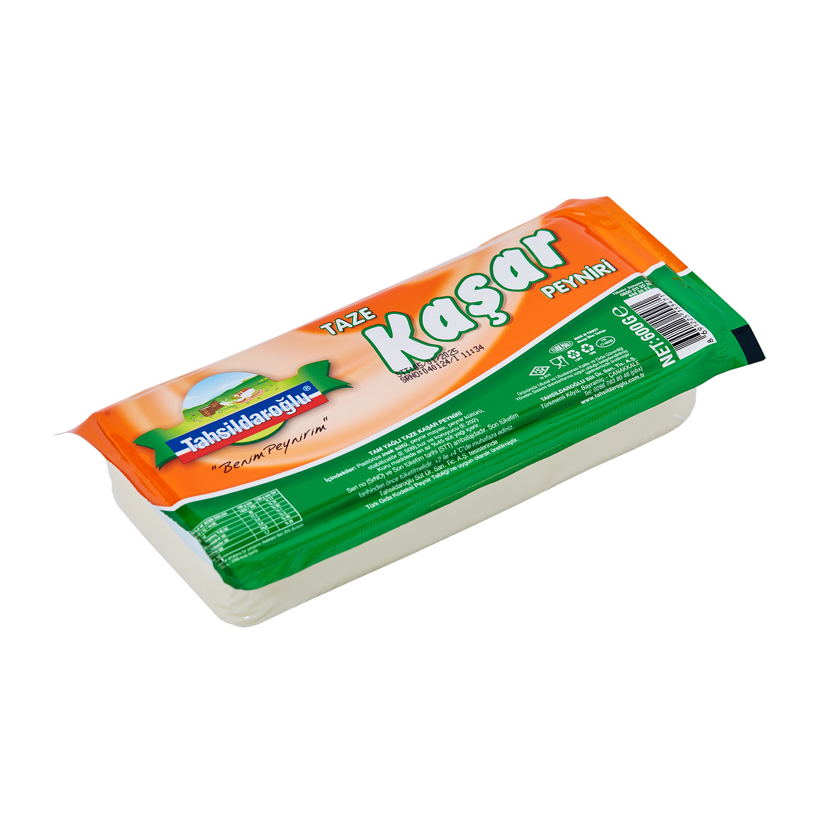 Tahsildaroğlu Taze Kaşar Peynir 600 G