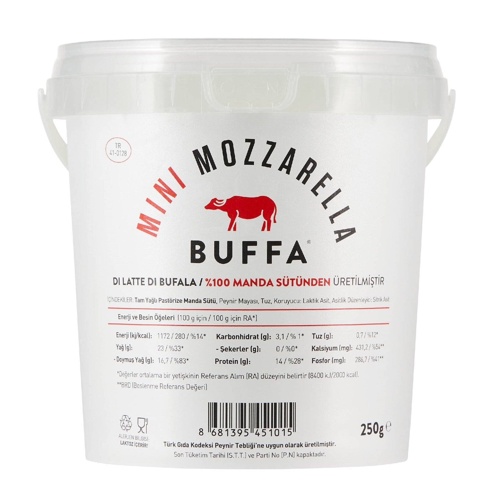 Buffa Tam Yağlı Taze Mini Mozzarella Peyniri 250G