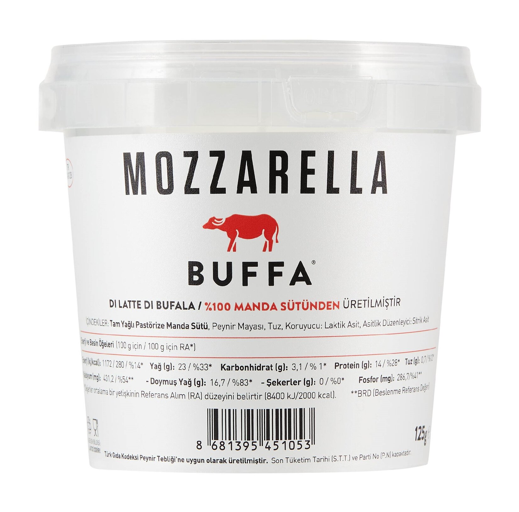 Buffa Tam Yağlı Taze Mozzarella Peyniri 125 G