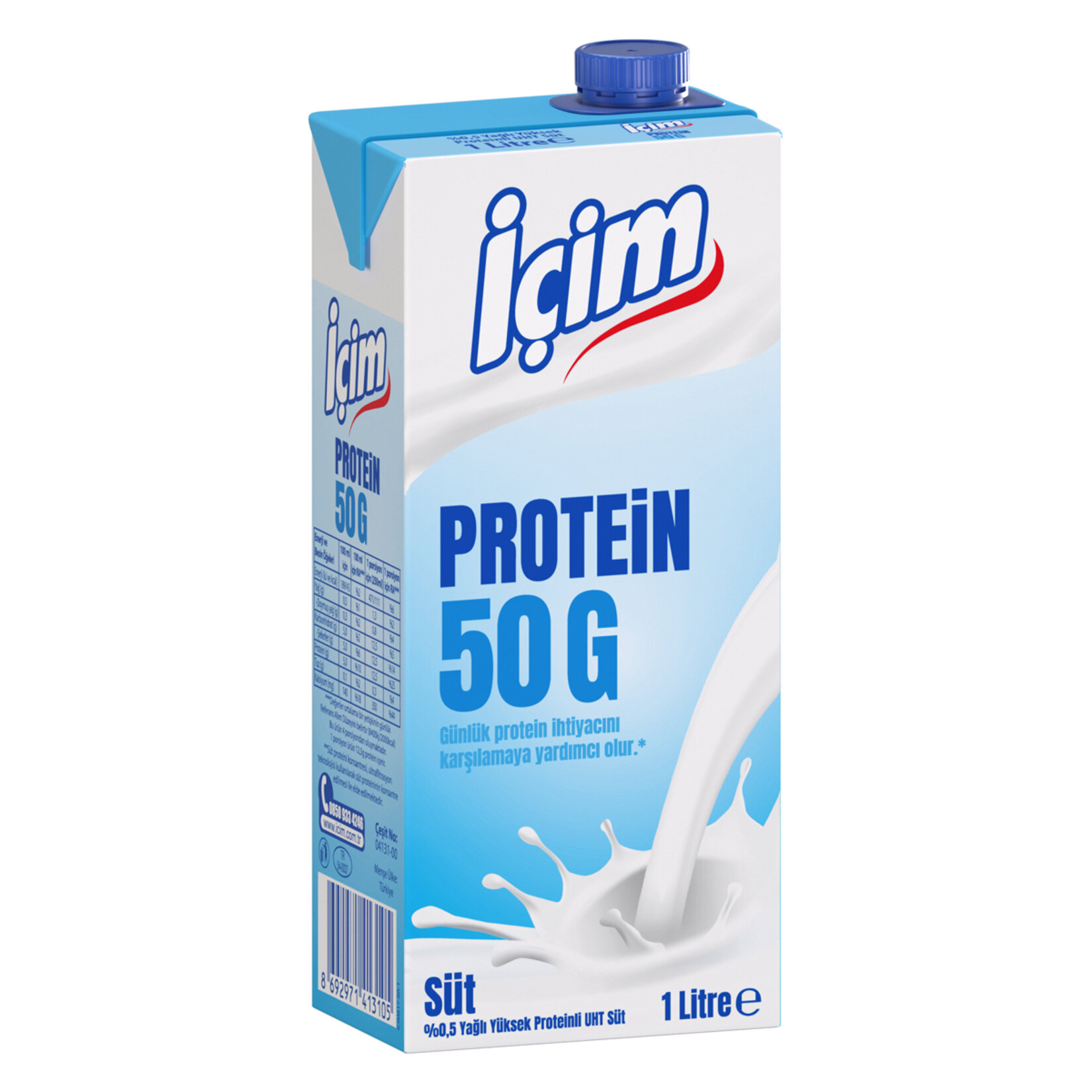 İçim 0,5 Yağlı Yüksek Proteinli Uht İçme Sütü 1 L
