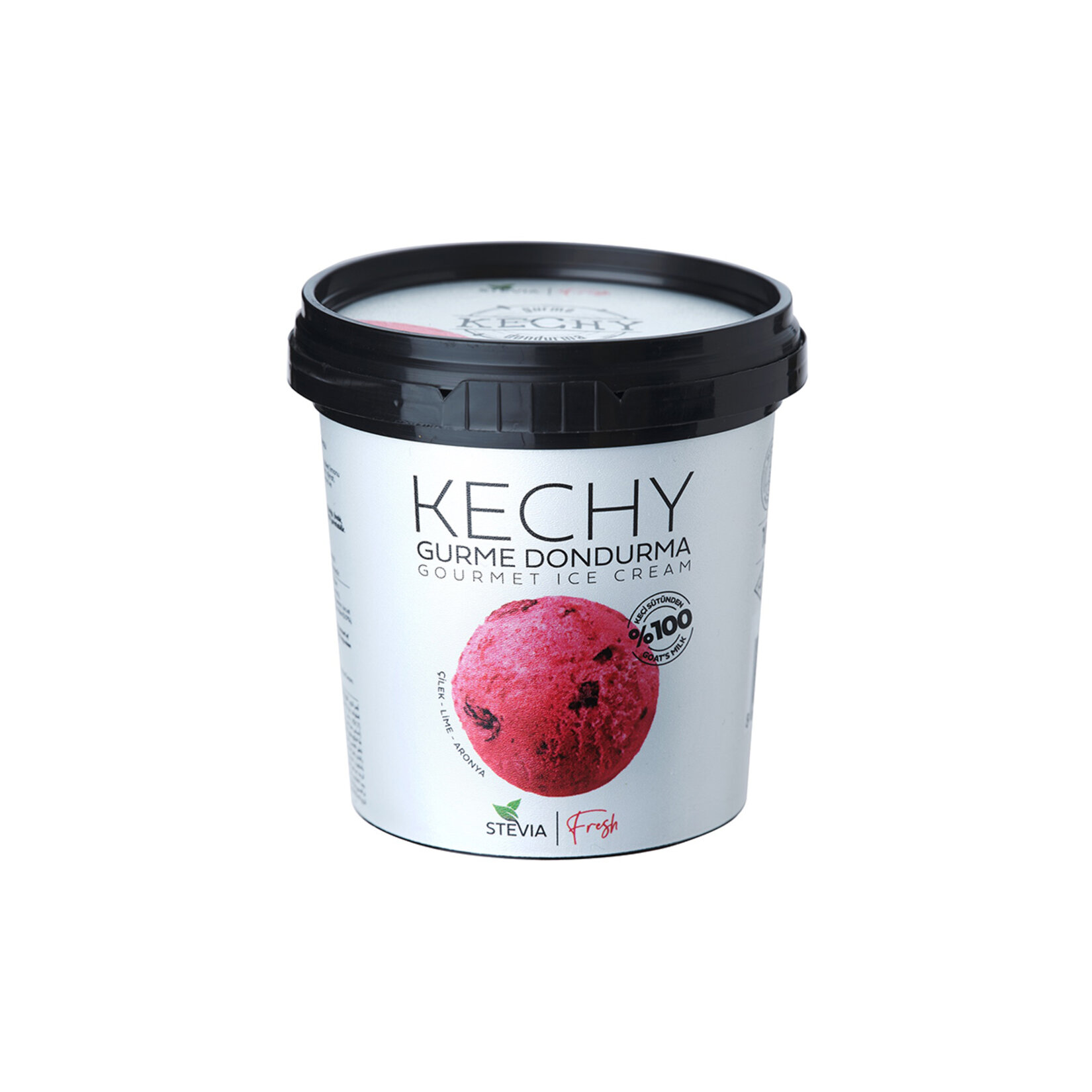 Kechy Stevia Fresh Dondurma Çilek Lime Aronya 500 Ml
