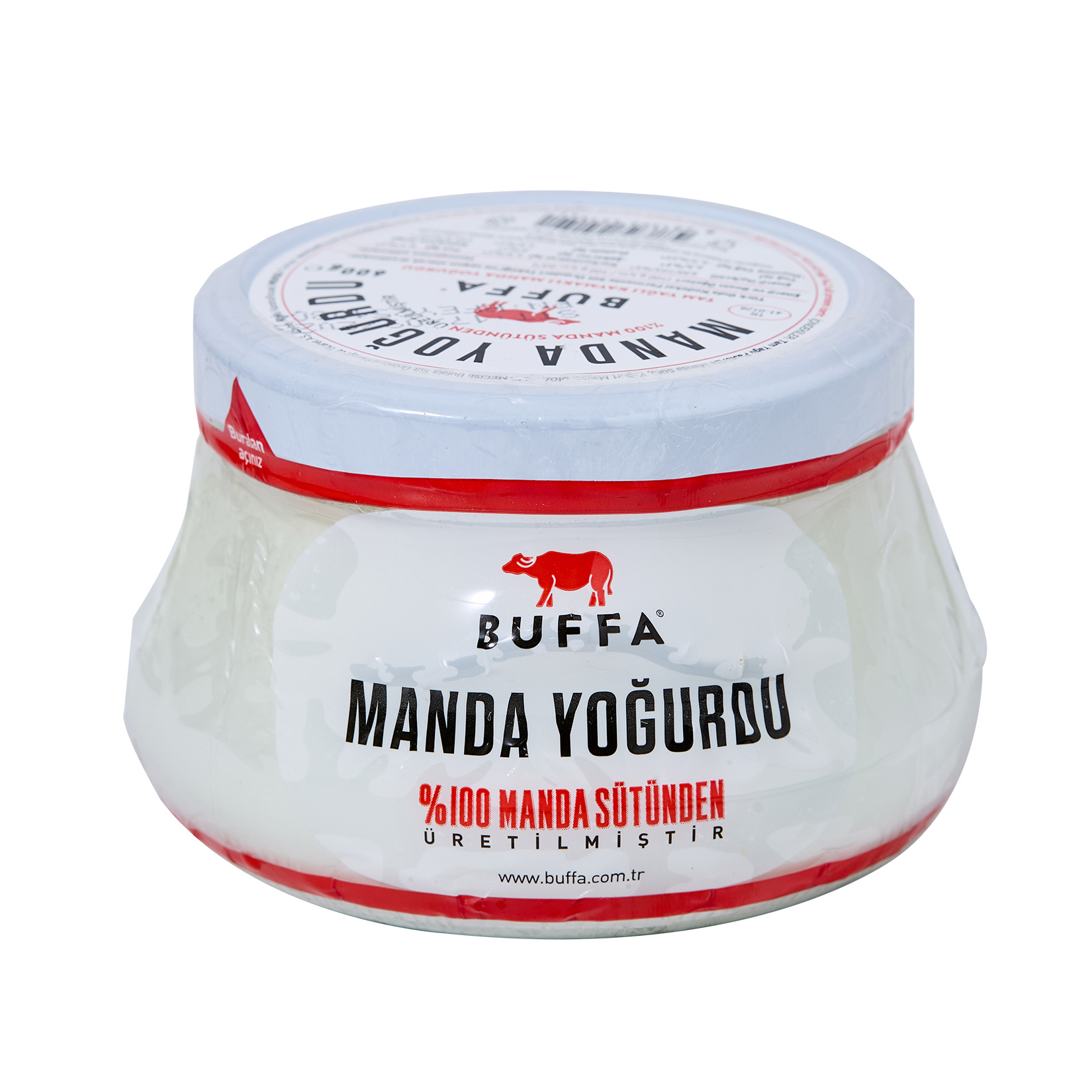 Buffa Tam Yağlı Kaymaklı Homojenize %100 Manda Yoğurt 600 G