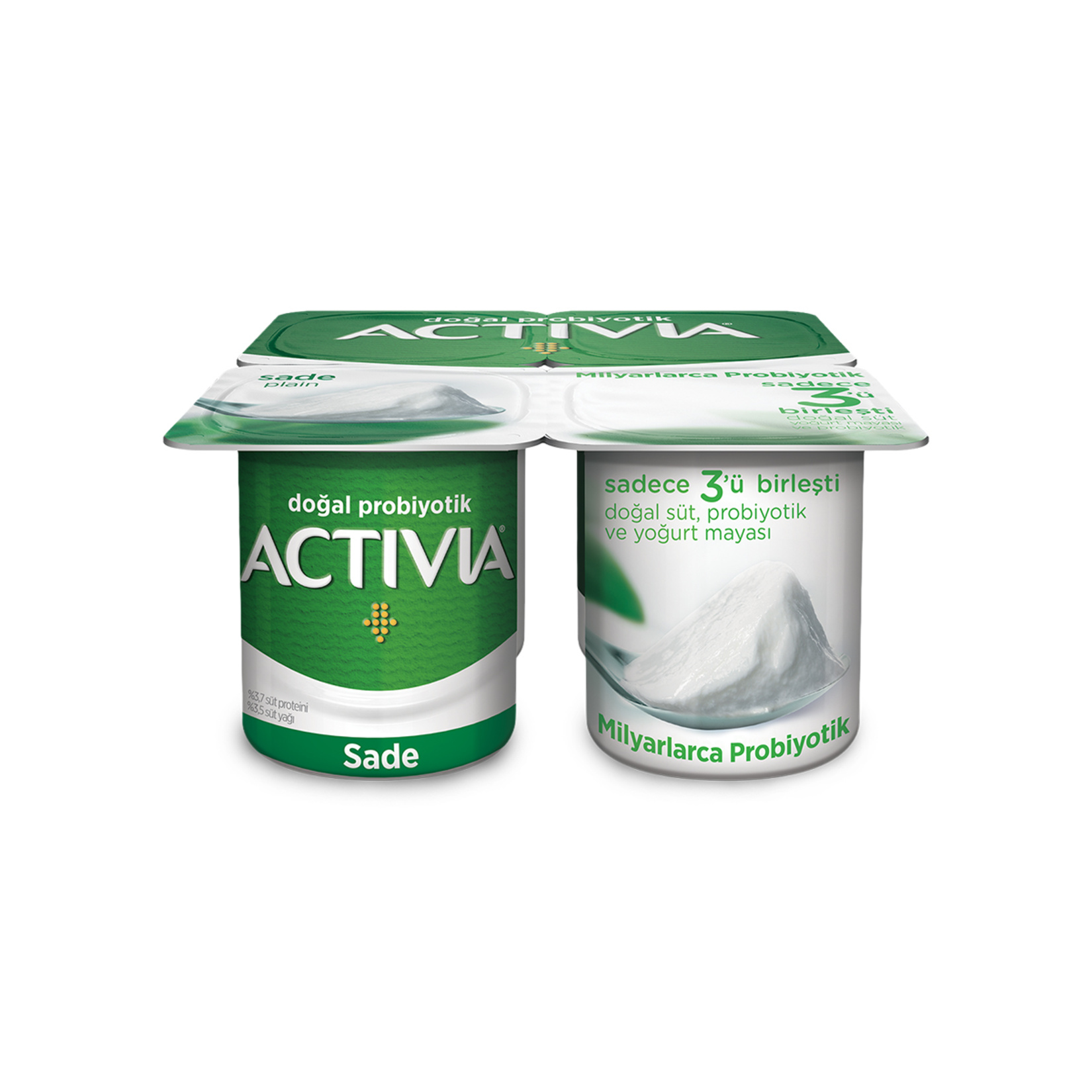 Activia Doğal Probiyotikli Sade Yoğurt 4x100 G