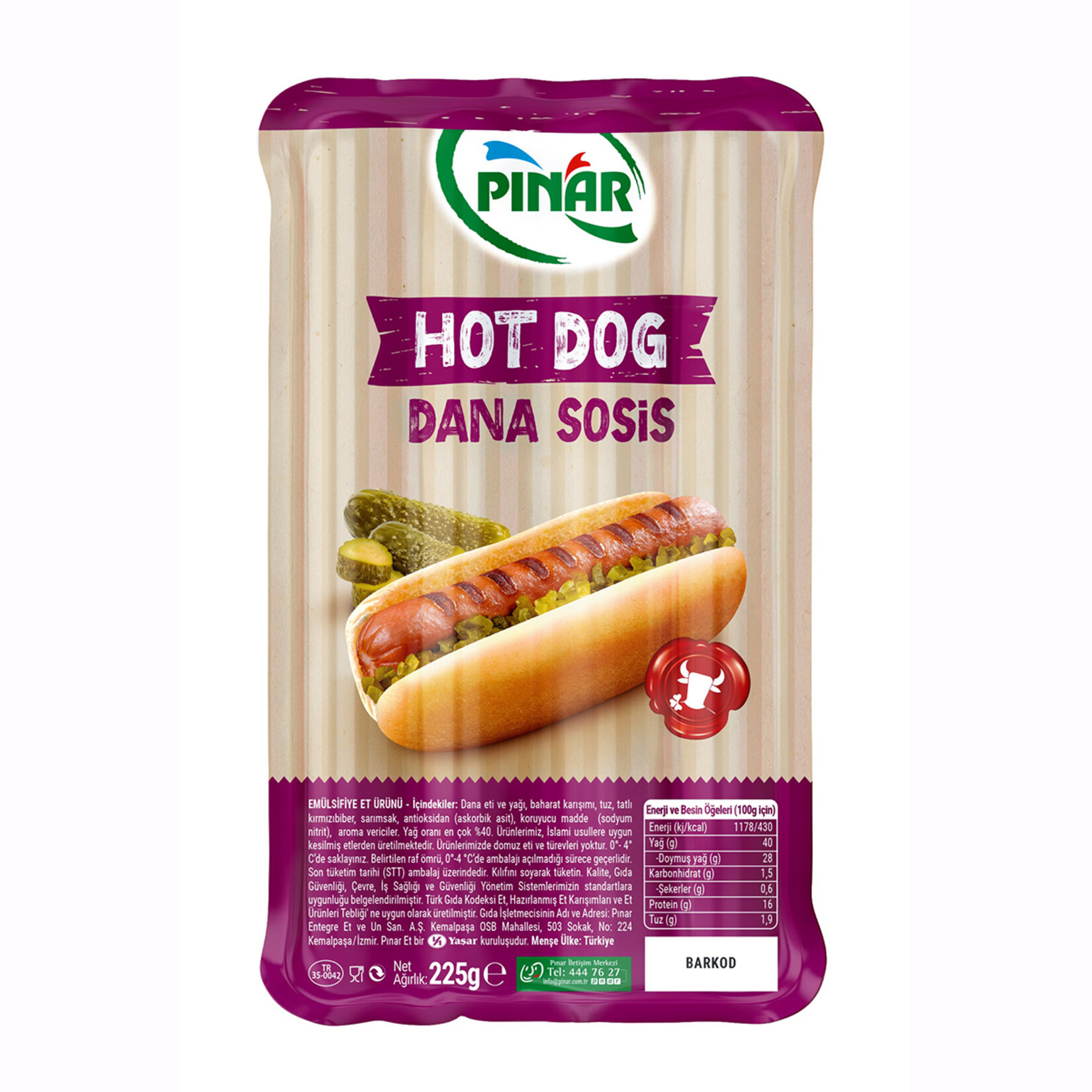 Pınar Sosis Hot Dog 295 G
