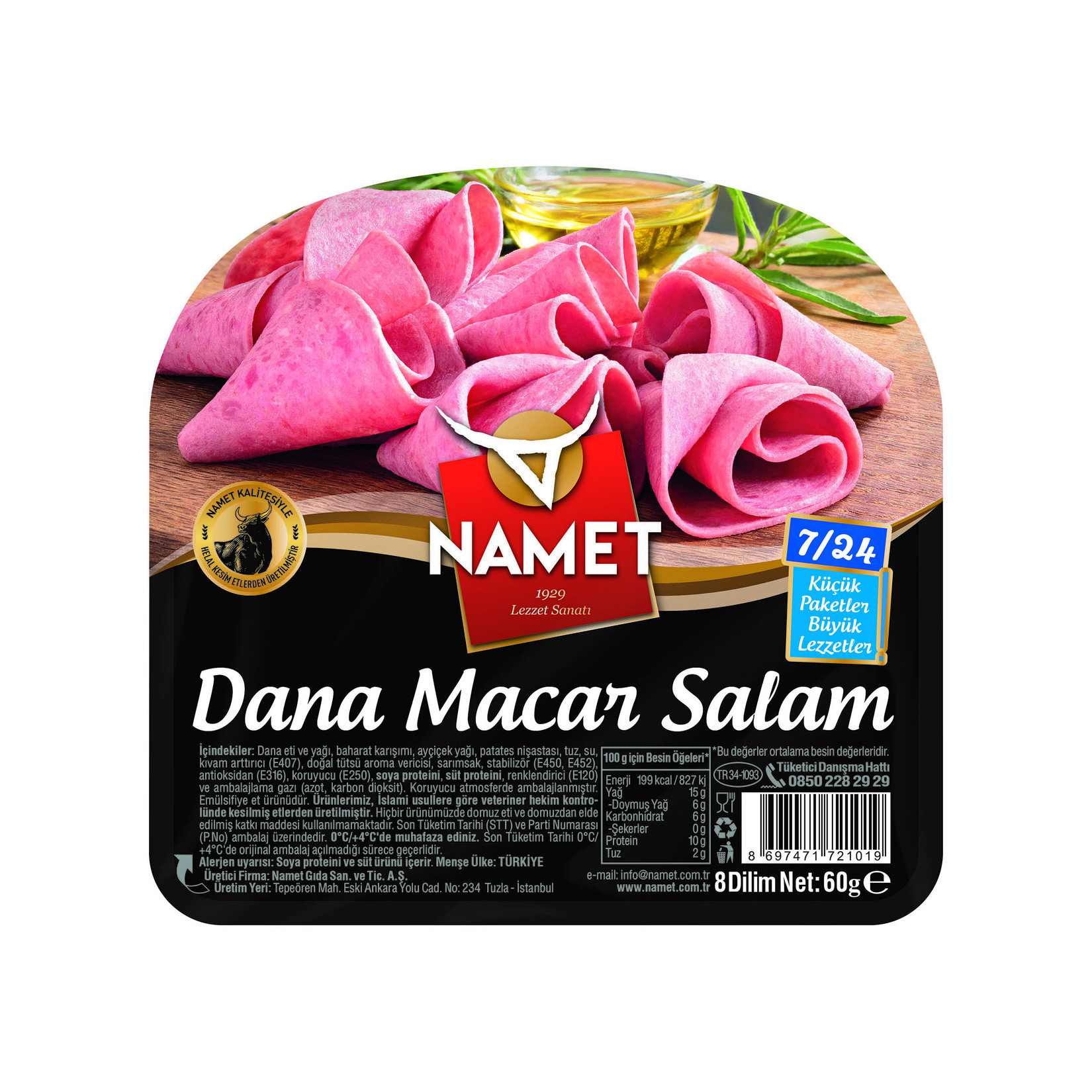 Namet 7/24 Dana Macar Salam 60 G