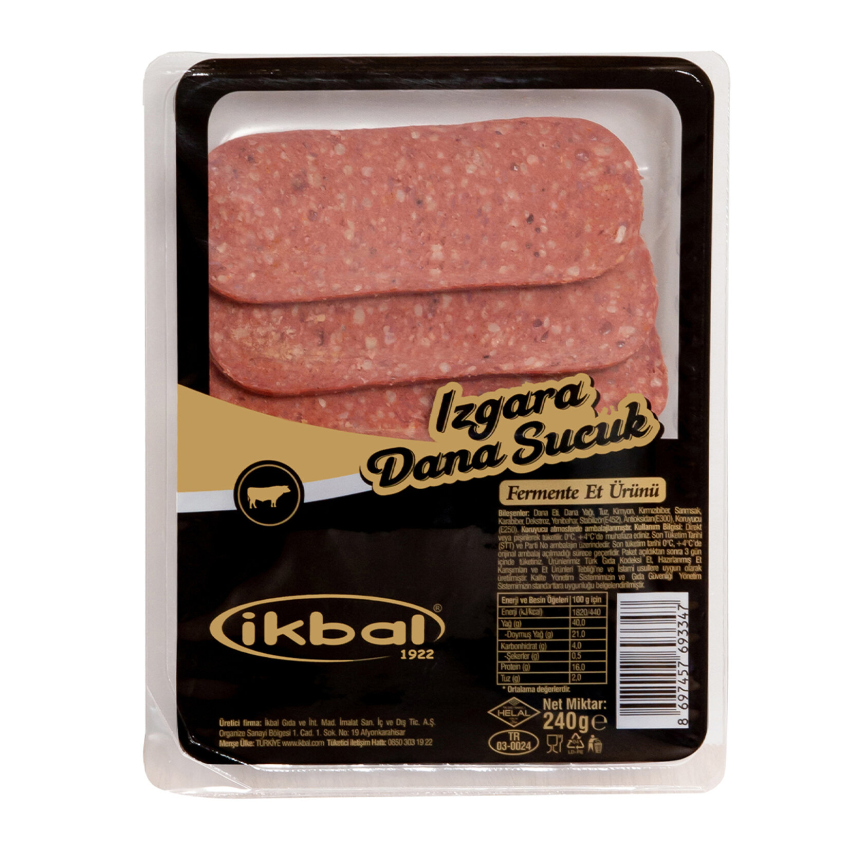 İkbal Izgara Dana Dilimli Sucuk 240 G