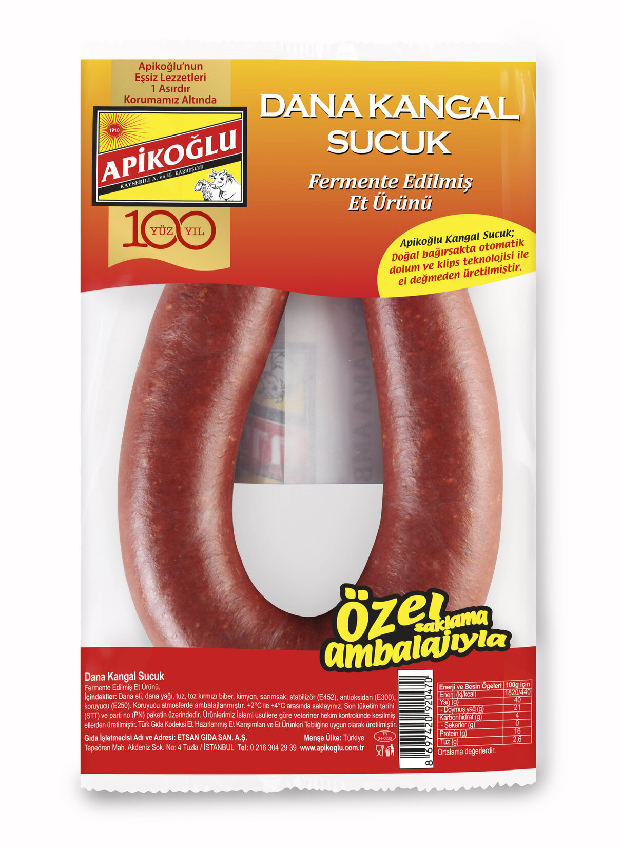 Apikoğlu Kangal Sucuk 340 G