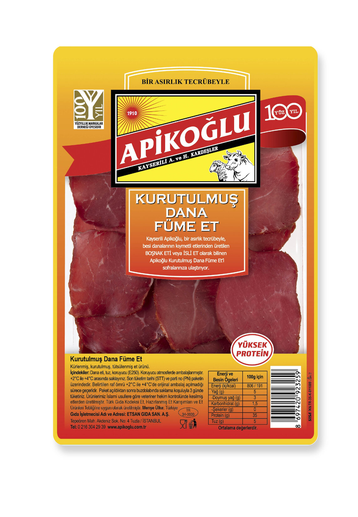 Apikoğlu İsli Kuru Et 100 G
