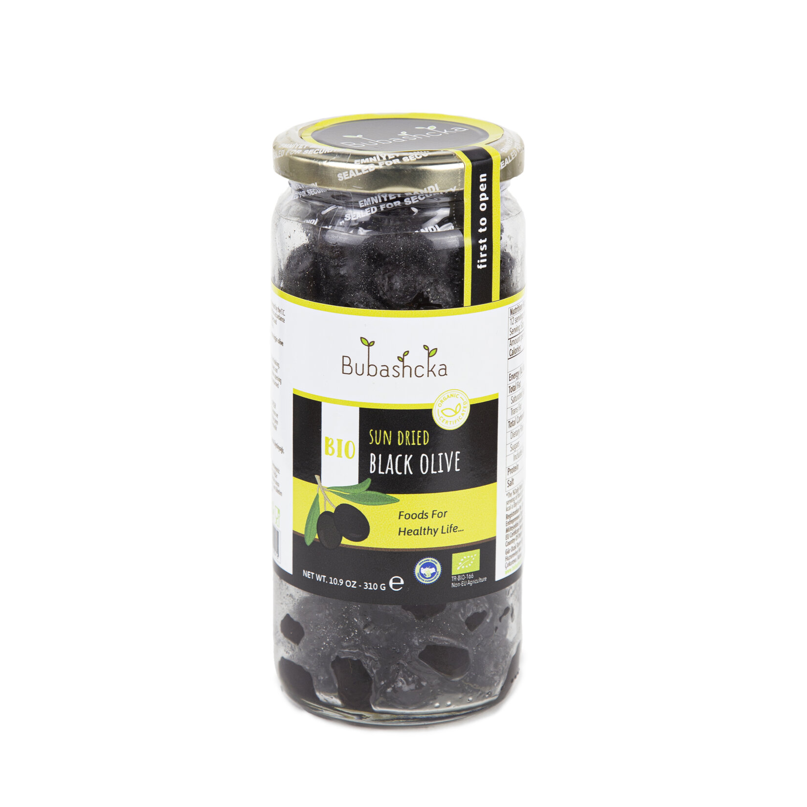 Bubashcka Doğal Kurutulmuş Siyah Zeytin 310 G