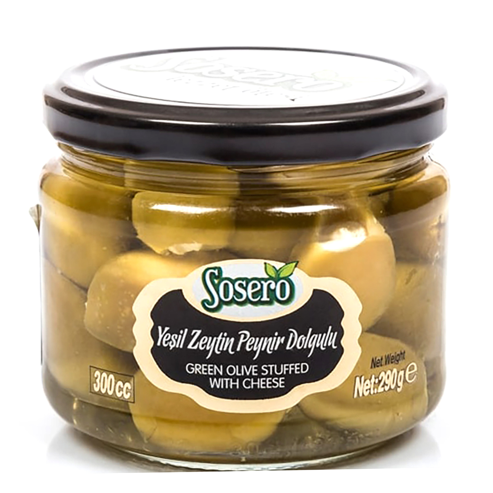 Sosero Peynir Dolgulu Yeşil Zeytin 290 G