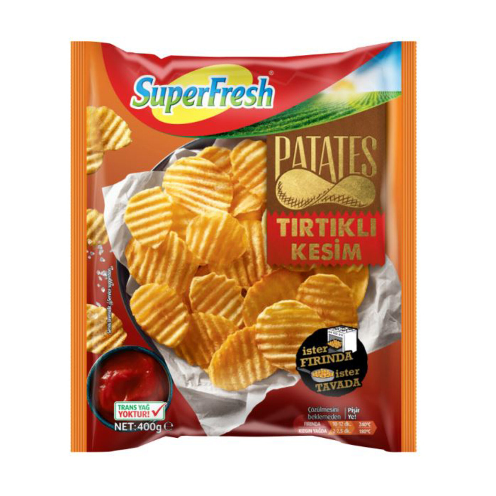 SuperFresh Patates Cips Kesim Patates 400 G