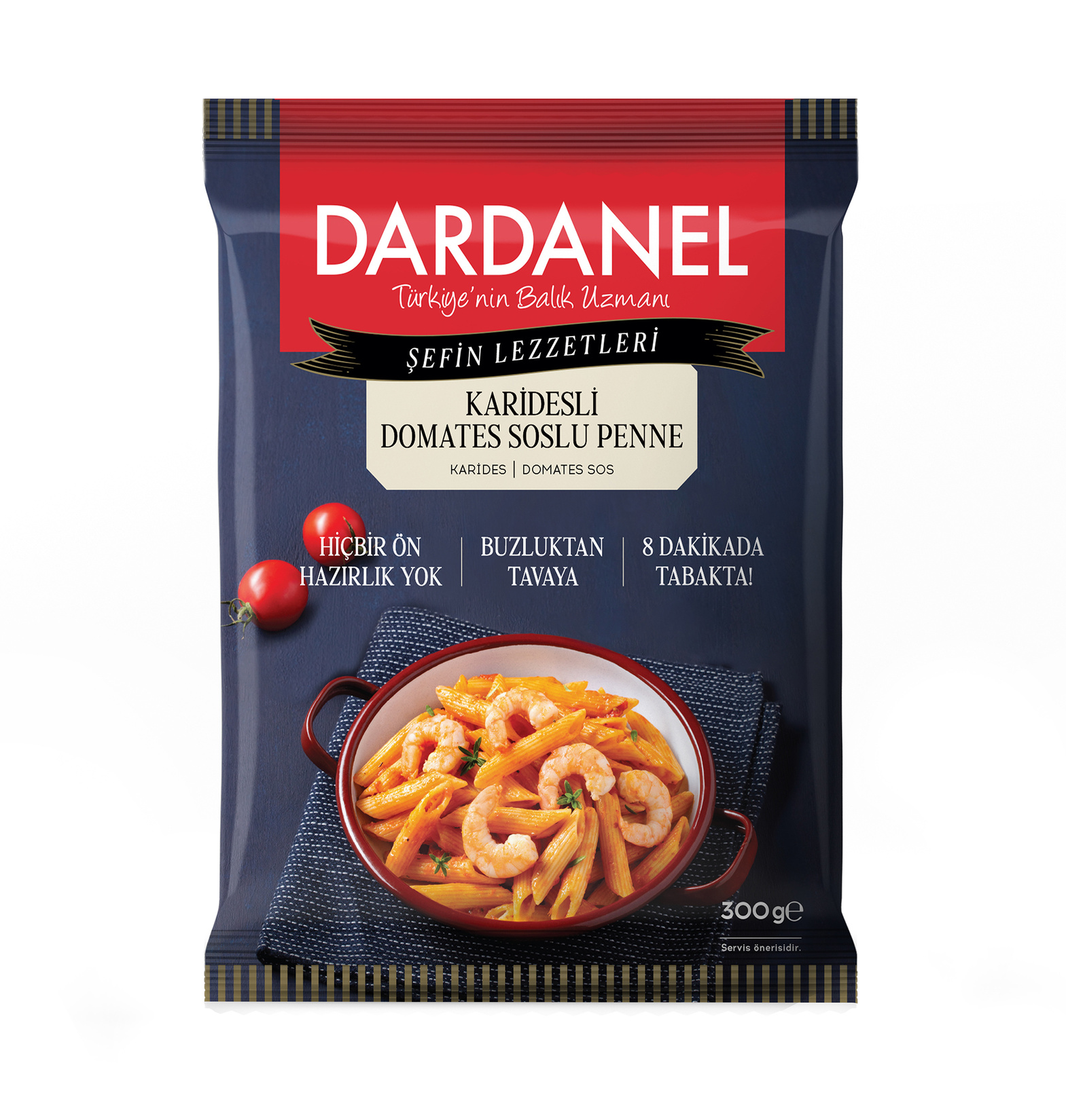 Dardanel Kolay Pişir Karides Domates Soslu Penne 300 g