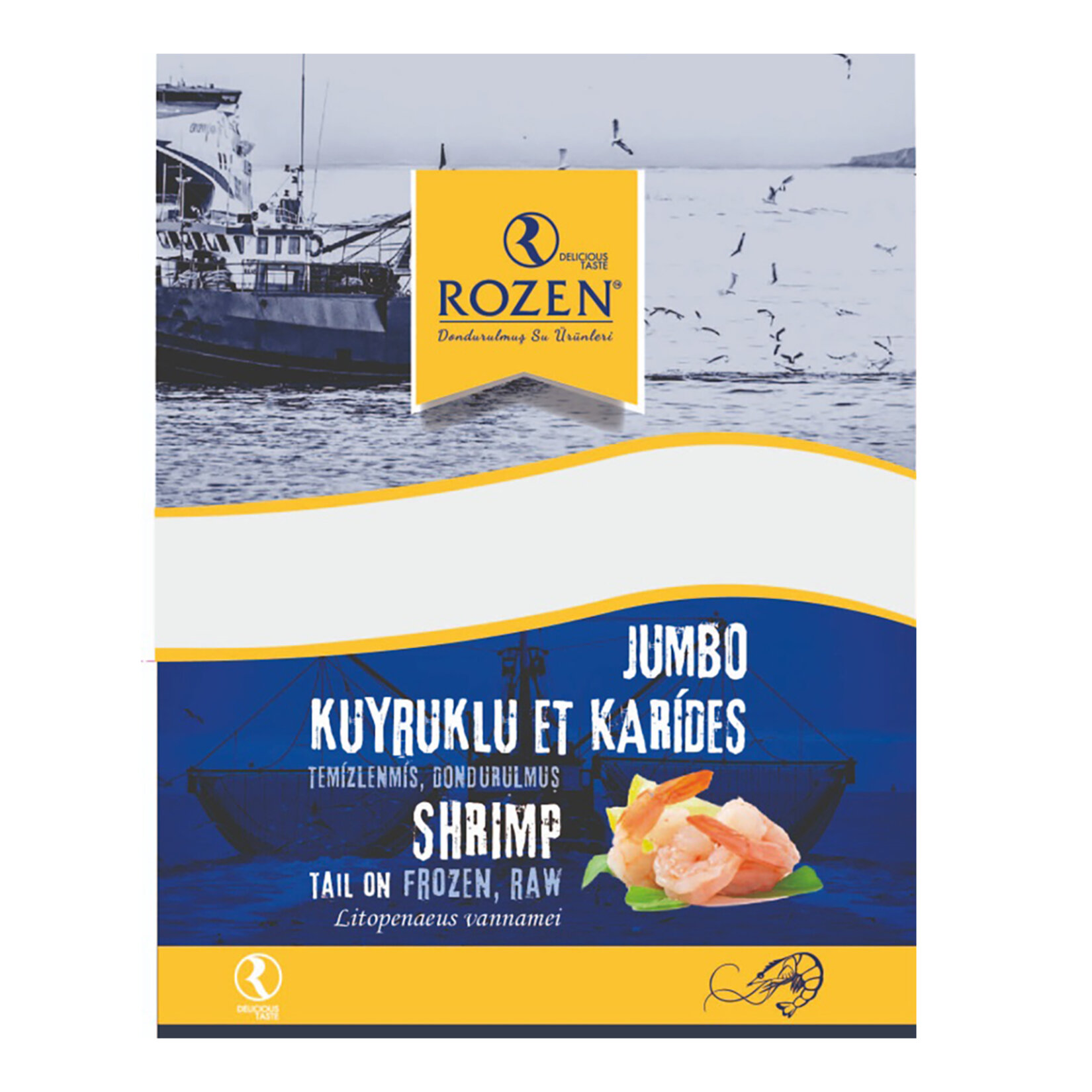Rozen 16/20 Kuyruklu Et Karides Litopenaeus Vannamei Net:350 G