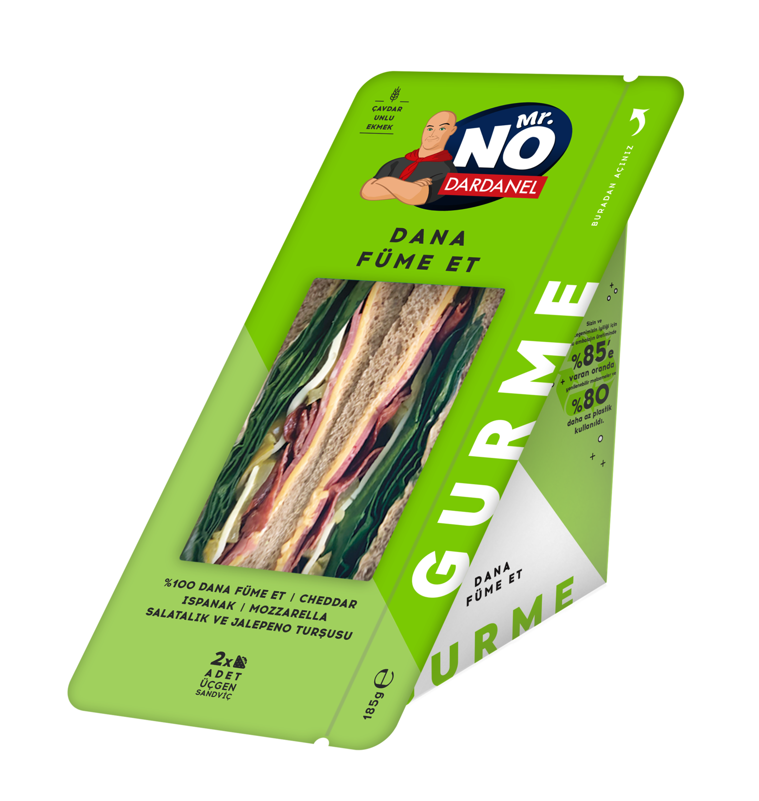 Mr.No Dana Bacon Füme Etli Fresh Sandviç 185 G