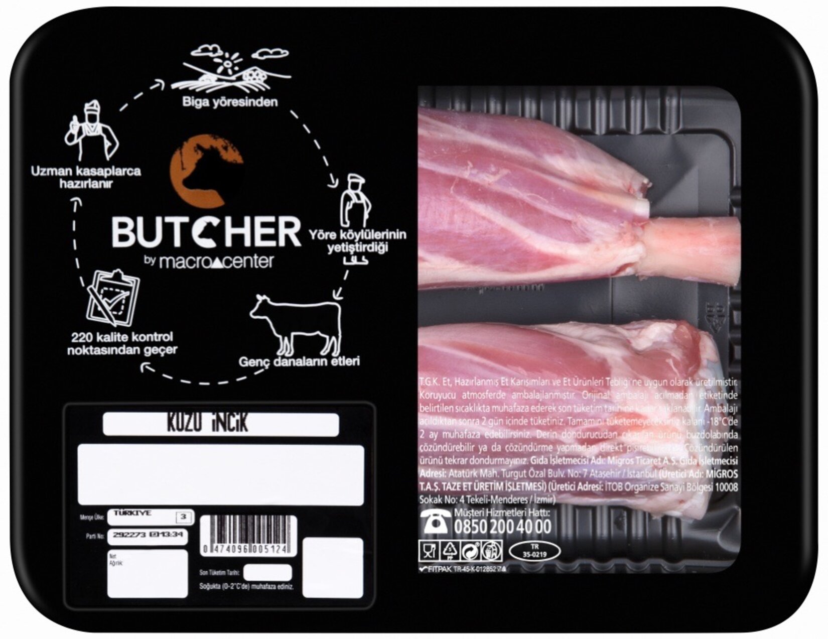 Butcher Kuzu İncik Kg