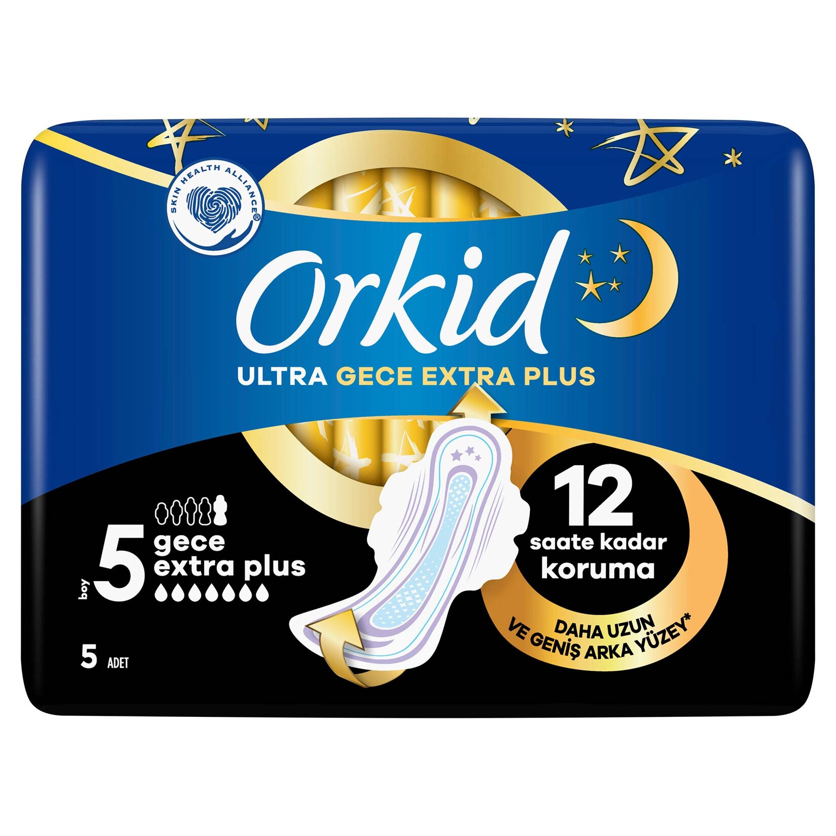 Orkid Ultra Extra Hijyenik Ped Tekli Gece Extra Plus