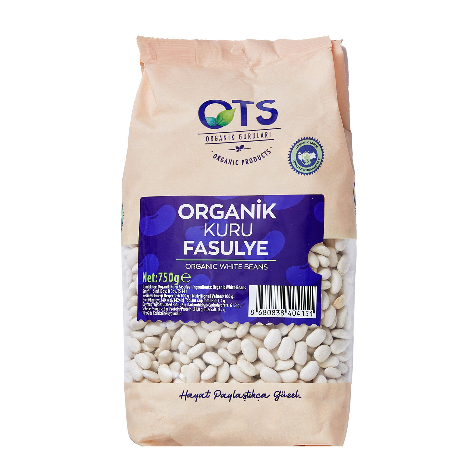 Ots Organik Kuru Fasulye 750 G