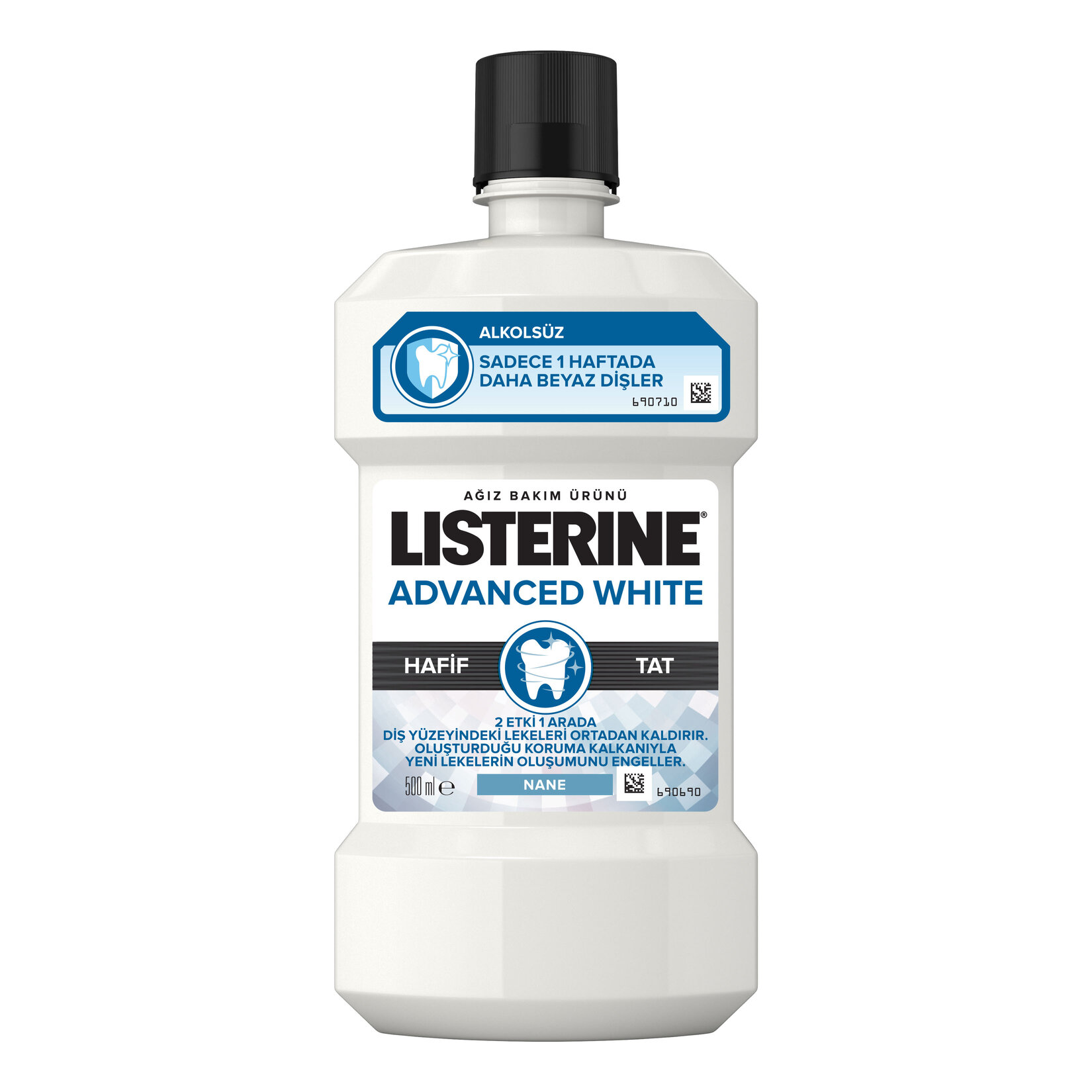 Listerine Advanced White Hafif Tat 500 Ml