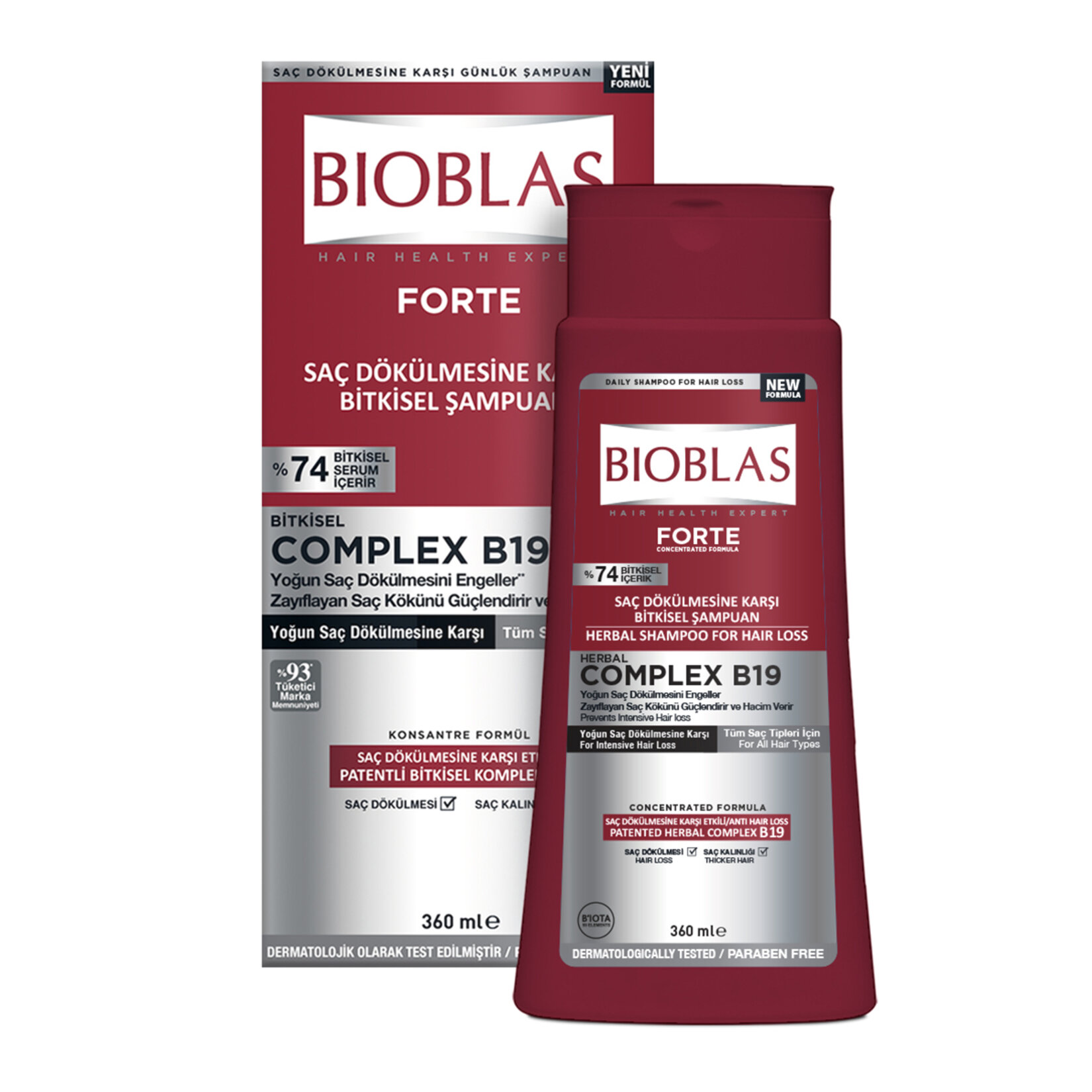 Bioblas Forte Yoğun Saç Dökülmesine Karşı Etkili Şampuan.360ml