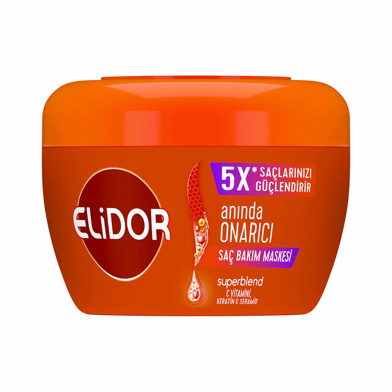 Elidor Superblend Saç Bakım Maskesi Anında Onarıcı C Vitamini Keratin Seramid 160 Ml