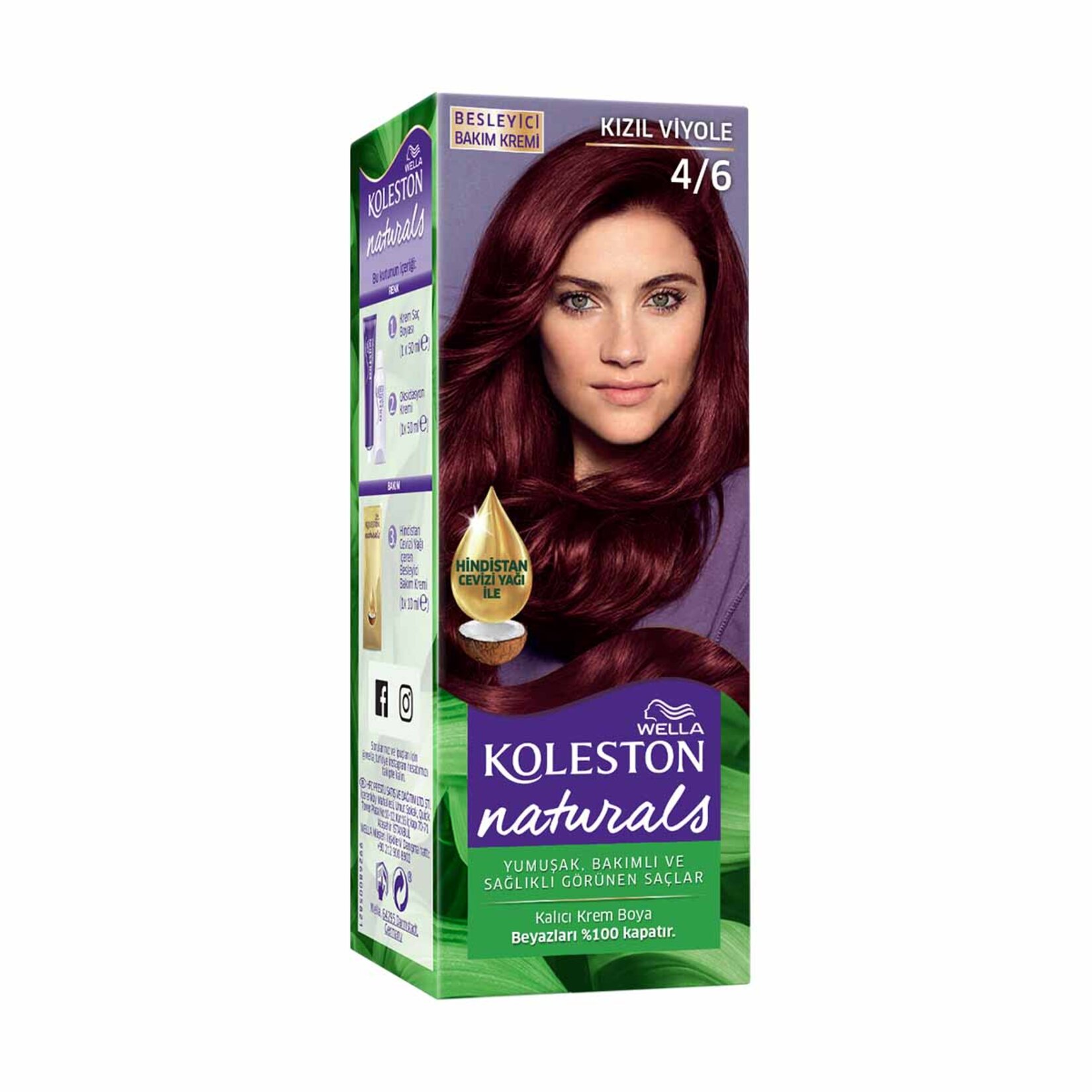 Wella Koleston Naturals Saç Boyası 4/6 Kızıl Viyole