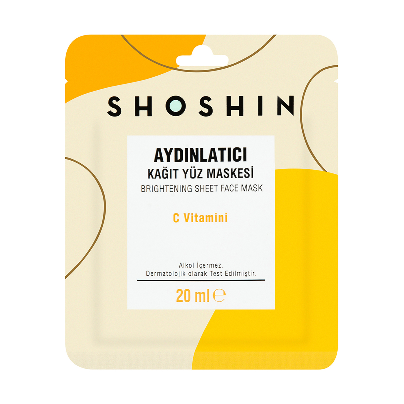 Shoshin Aydınlatıcı Kağıt Yüz Maskesi C Vitamin 20 Ml
