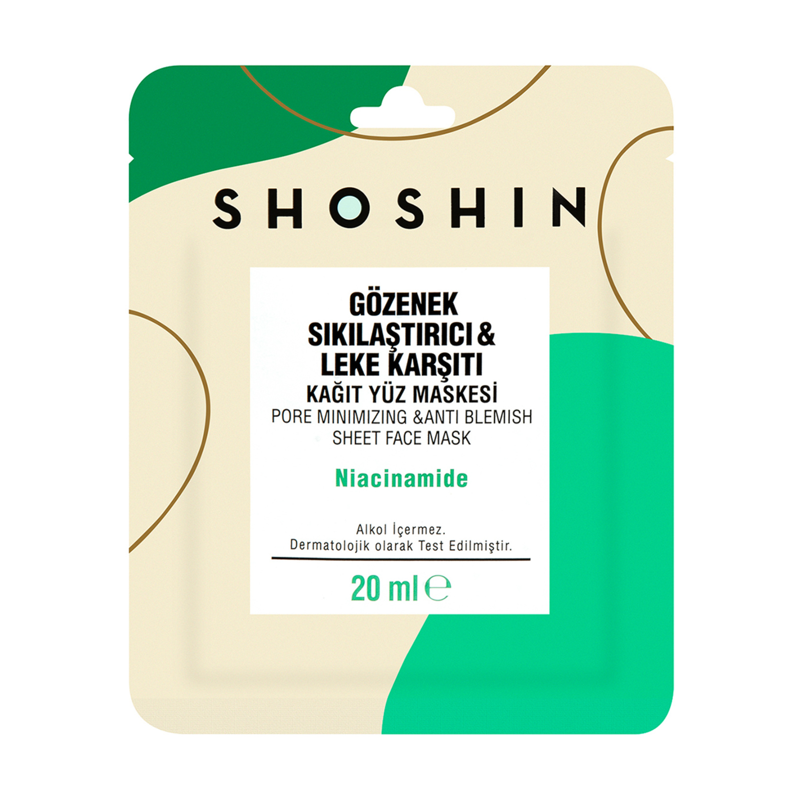 Shoshin Gözenek Sıkılaştırıcı Leke Karşıtı Kağıt Yüz Maskesi 20 Ml