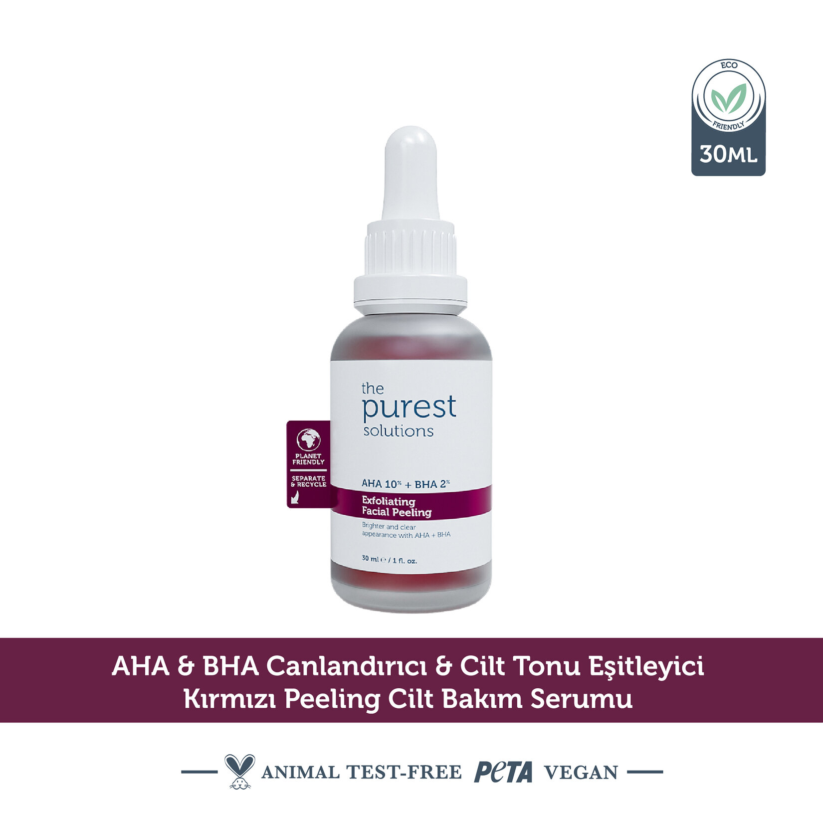 The Purest Solutions Ton Eşitleyici Peeling Serum 30 ml