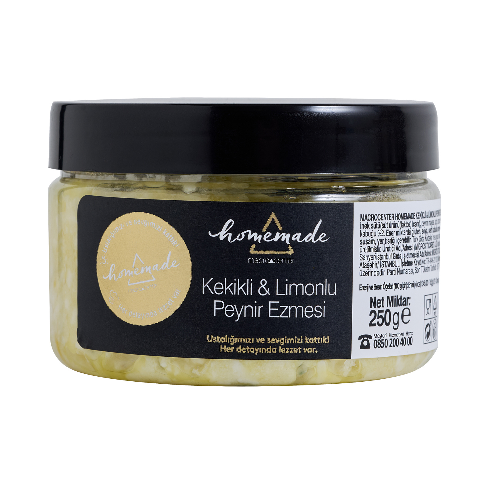 Kekikli ve Limonlu Peynir Ezmesi 250 G