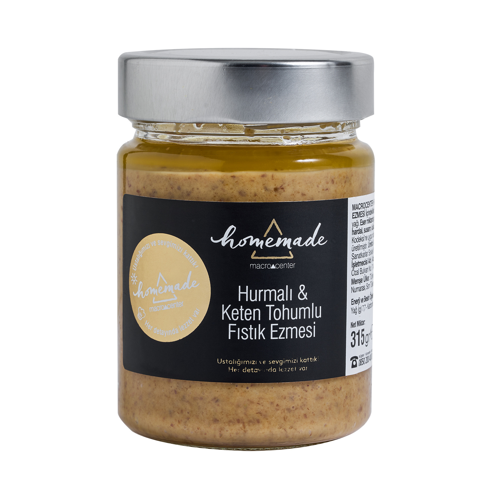 Hurmalı Keten Tohumlu Fıstık Ezmesi 360 G