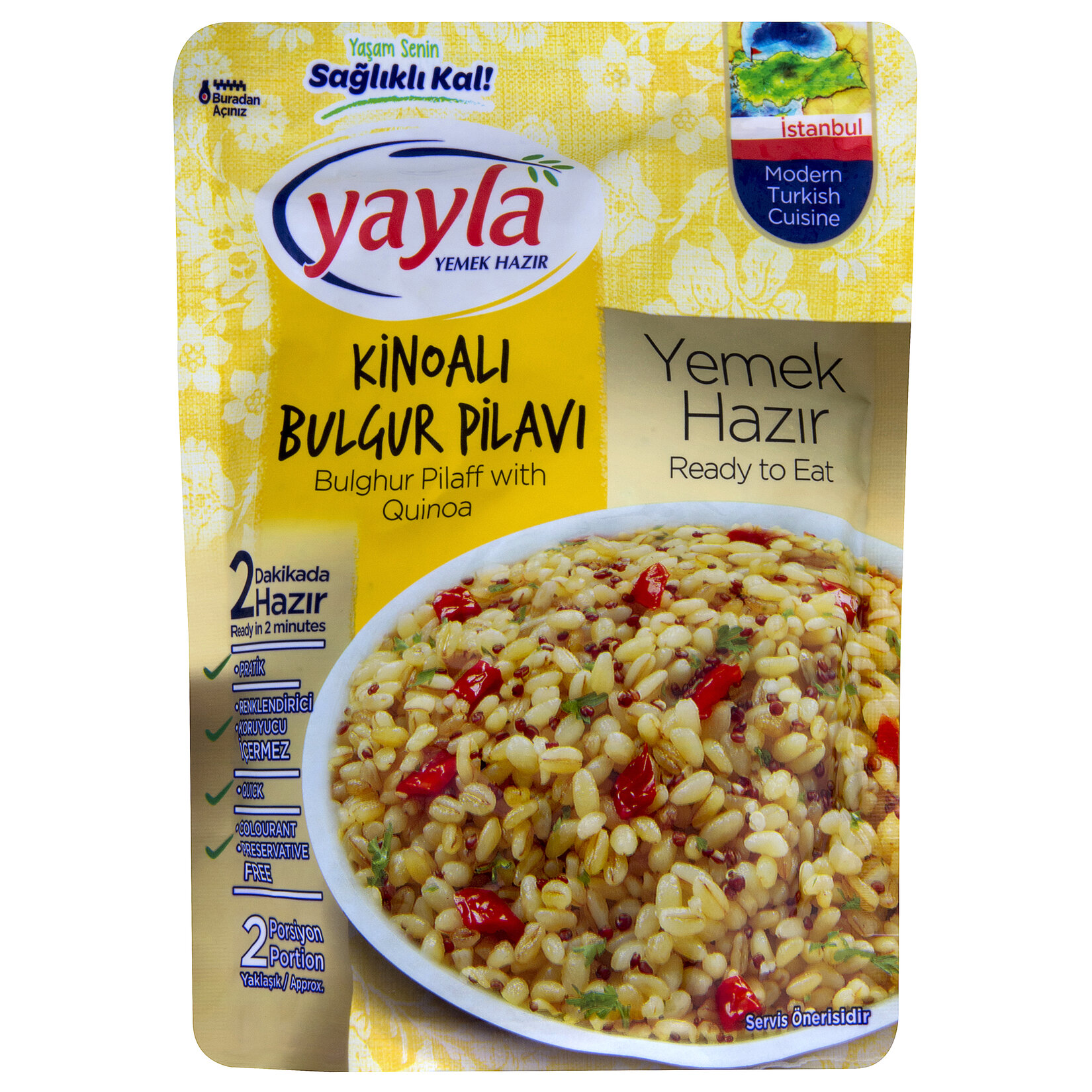 Yayla Yemek Hazır Kinoalı Bulgur Pilavı 250 G
