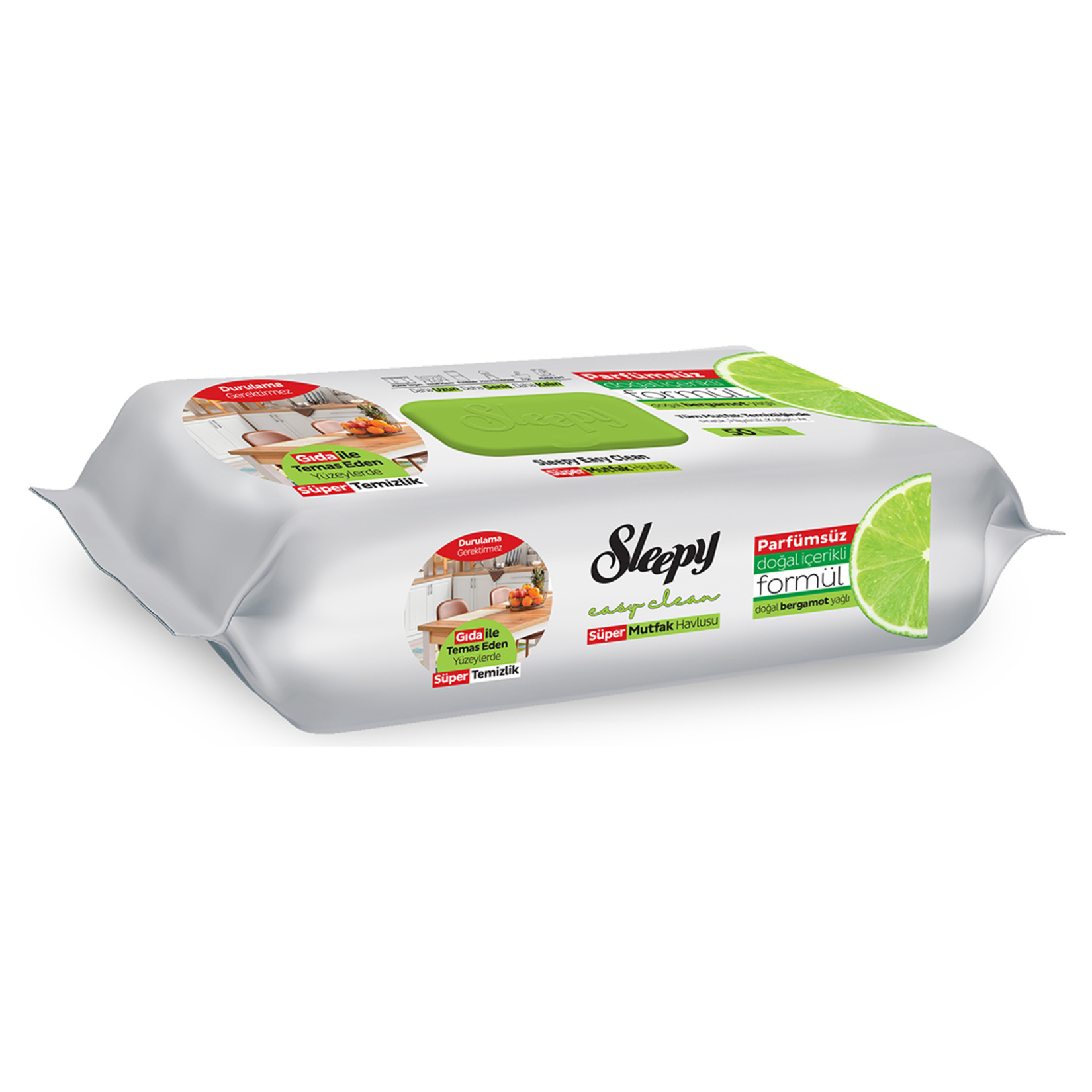 Sleepy Mutfak Havlusu Doğal Bergamot Yağlı 50'li