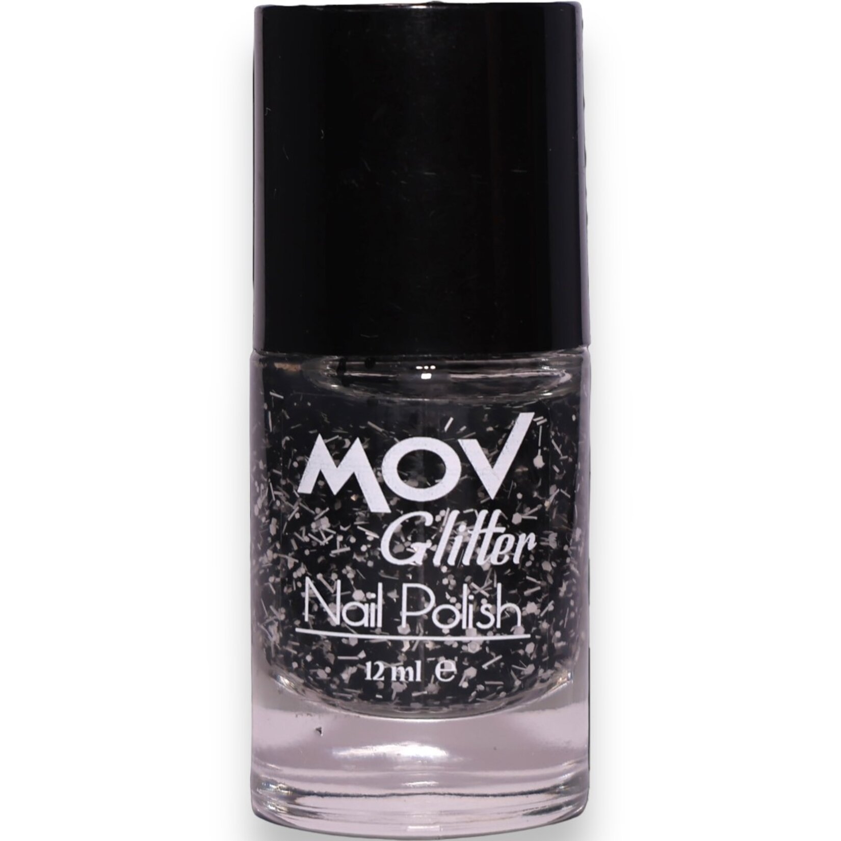 Mov Glitter Siyah Beyaz Oje No:04