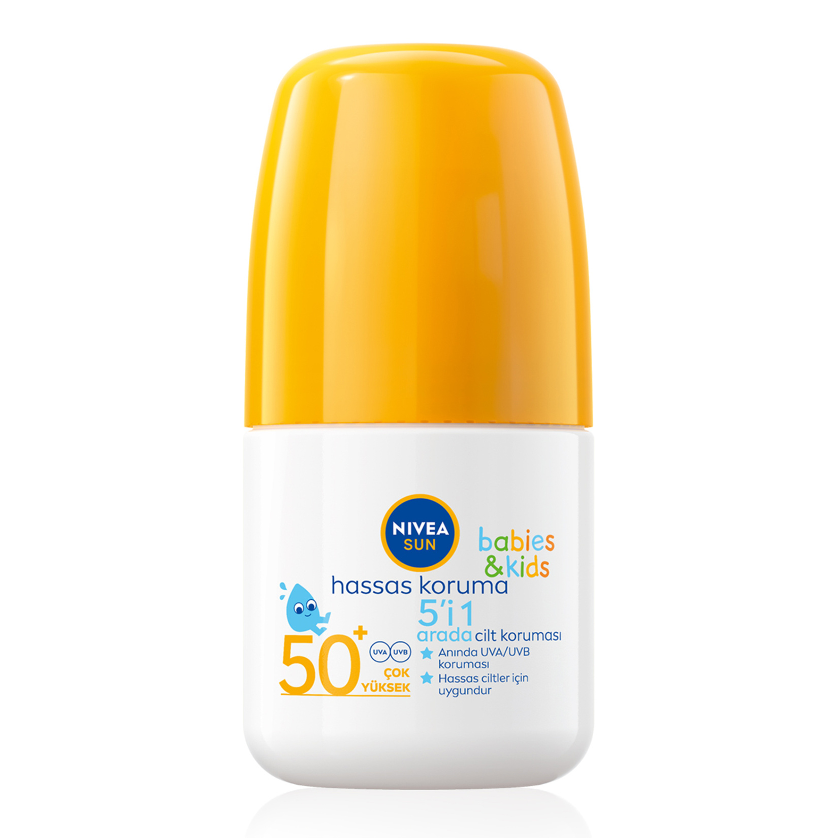 NIVEA SUN SPF 50+ Bebek ve Çocuk İçin Hassas Koruma Güneş Koruyucu Roll-On 50 Ml