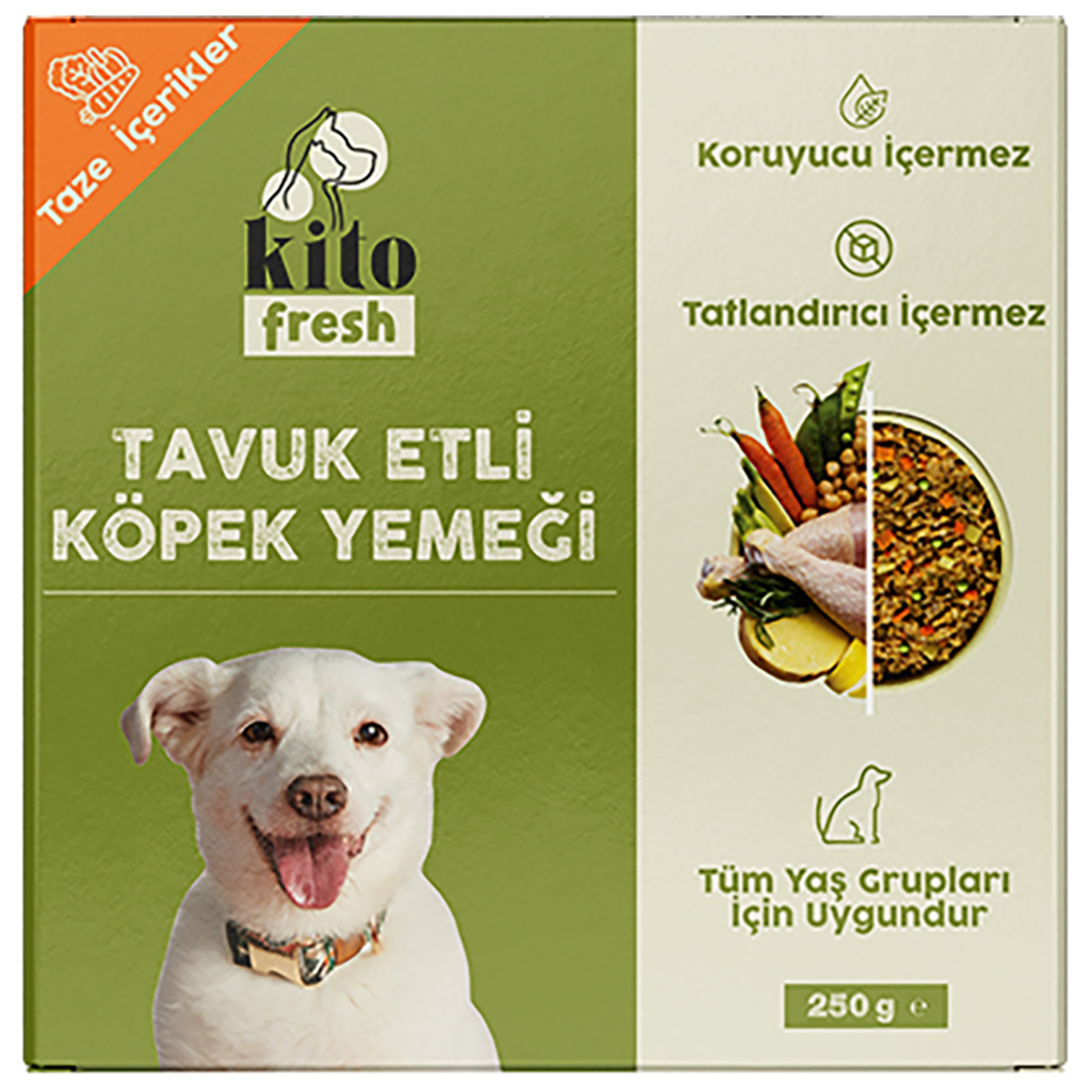 Kito Fresh Tavuk Etli Köpek Yemeğı 250 G
