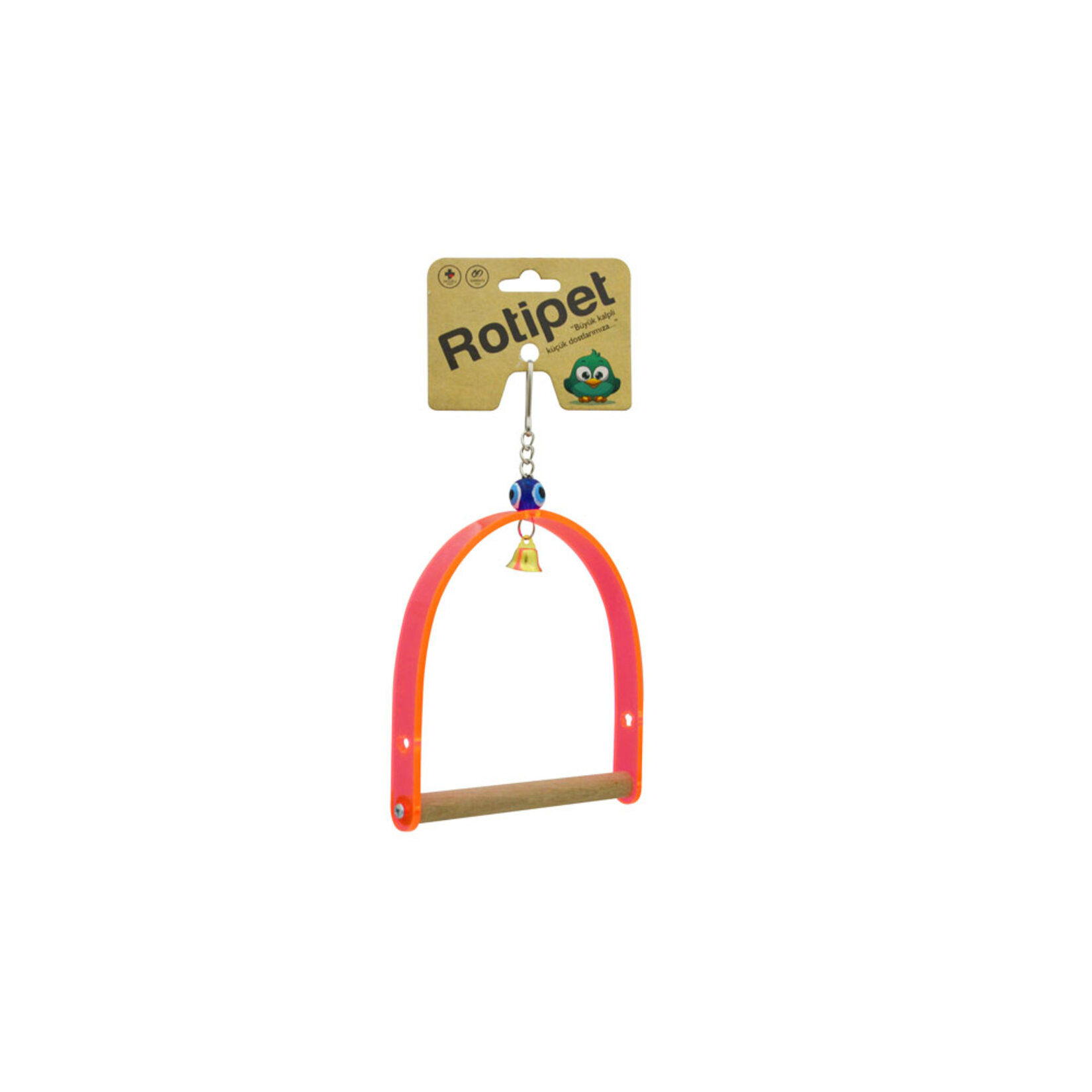 Rotipet Akrilik Kuş Salıncağı 11 Cm