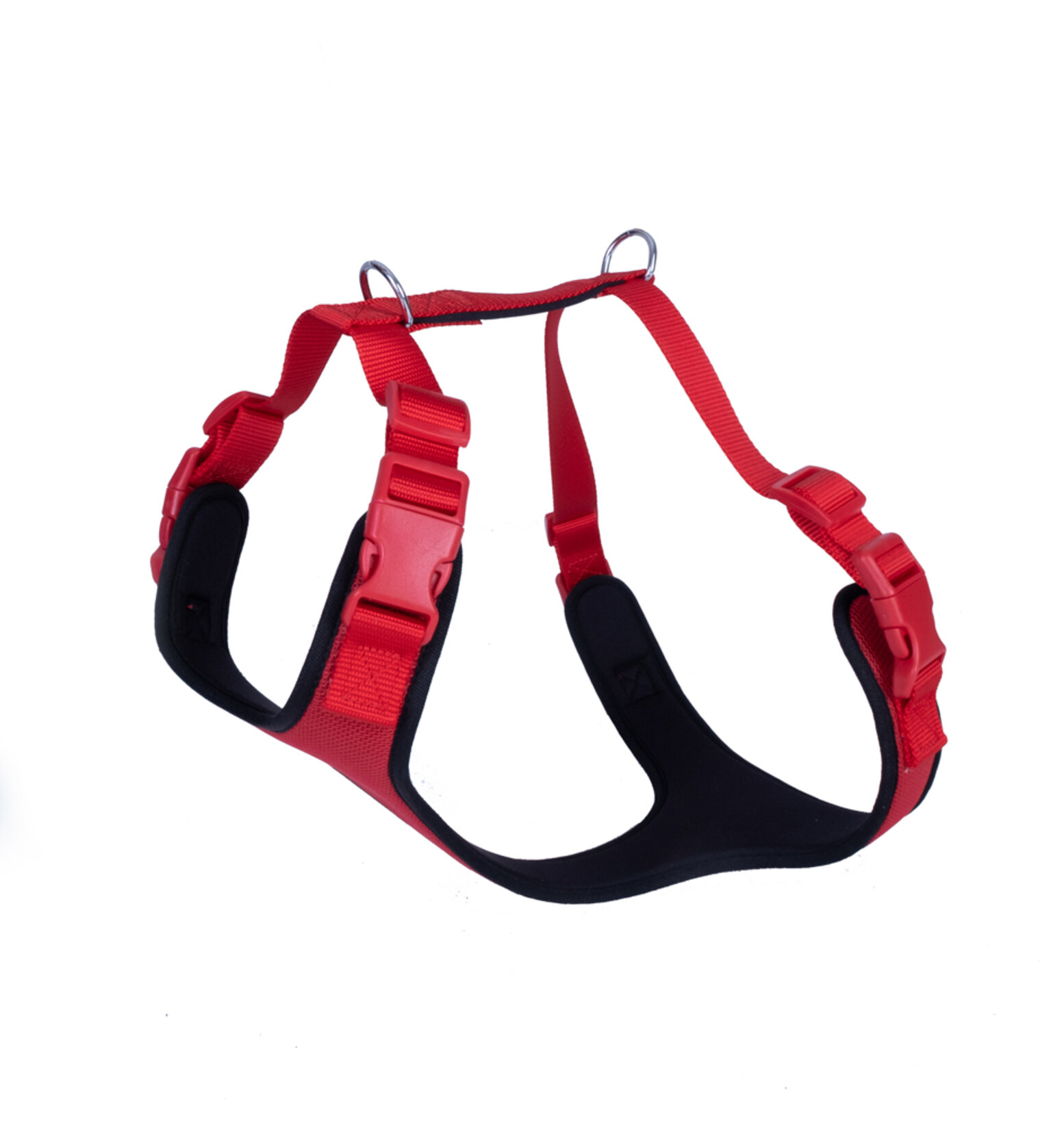 Doggie Havalı Dokuma Göğüs Tasması Kırmızı 2 x 55 - 65 Cm