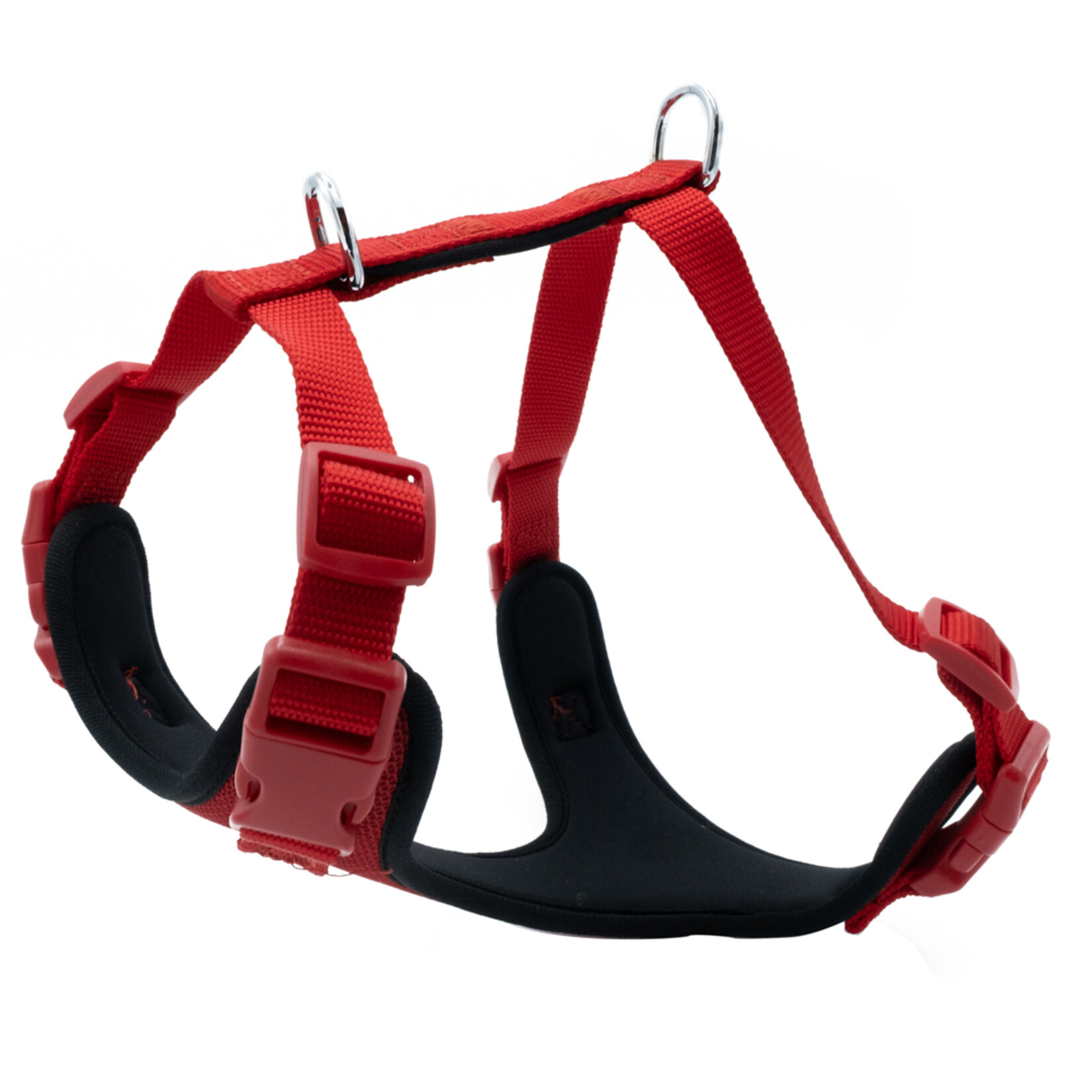 Doggie Havalı Dokuma Göğüs Tasması Kırmızı 2 x 45 - 55 Cm