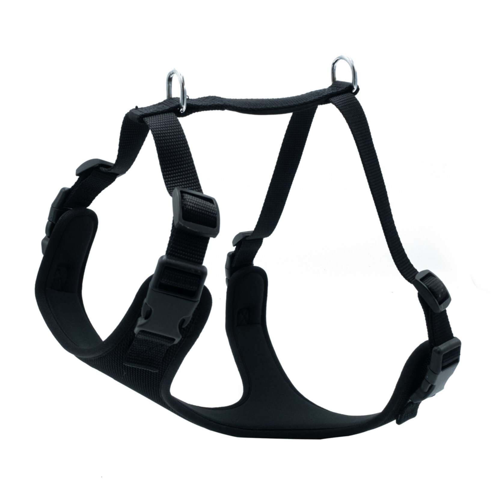 Doggie Havalı Dokuma Göğüs Tasması Siyah 2 x 45 - 55 Cm