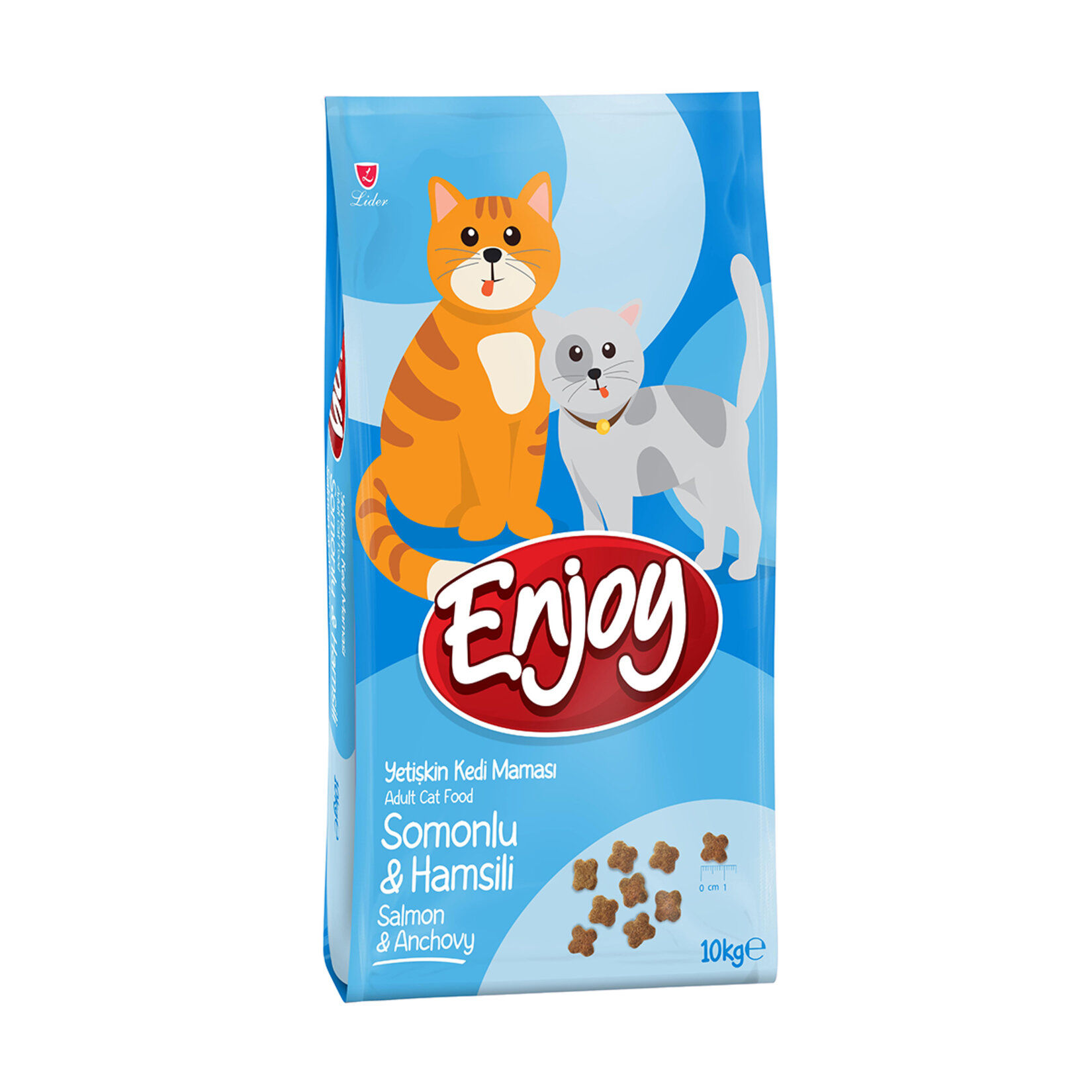 Enjoy Somonlu ve Hamsili Yetişkin Kedi Maması 10 Kg