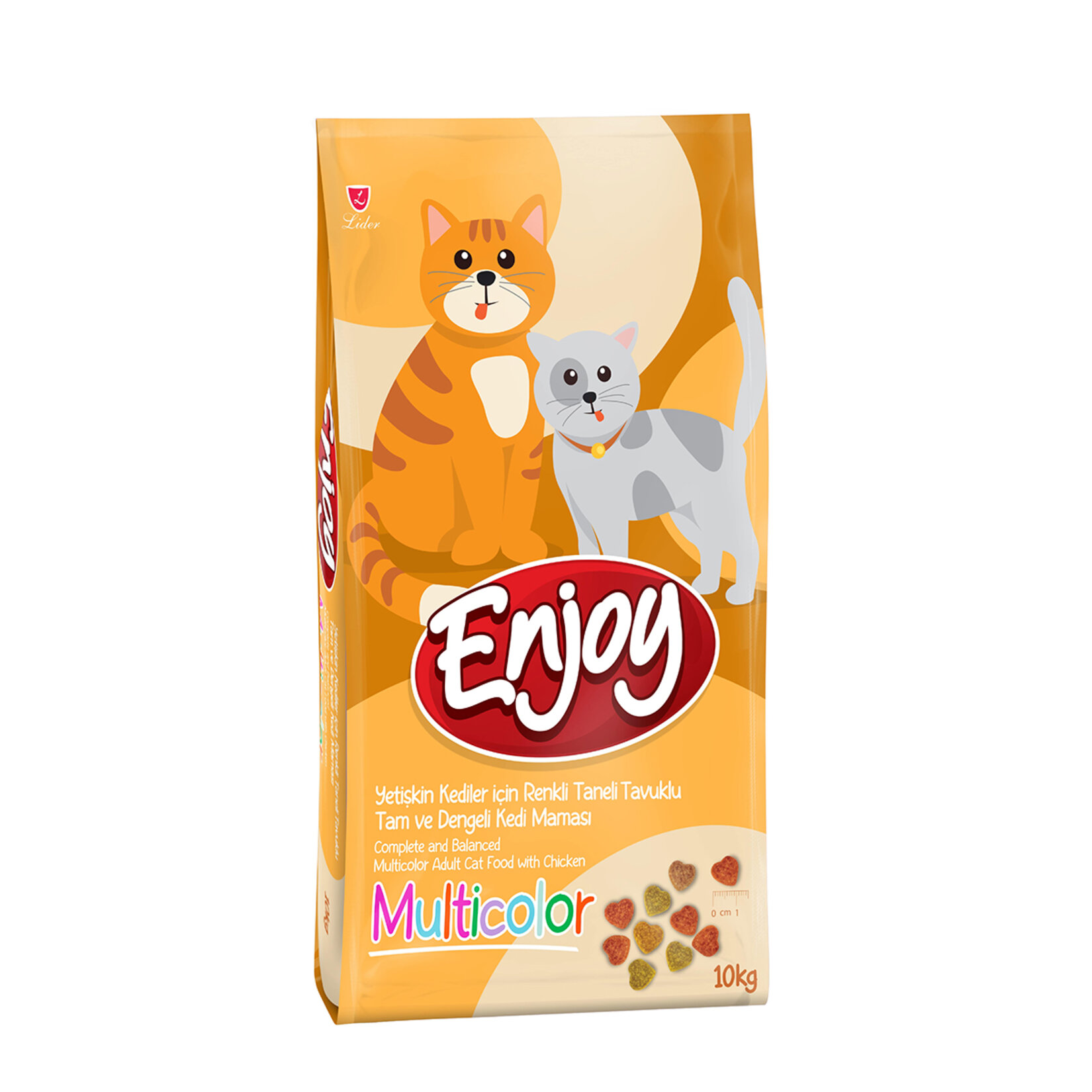 Enjoy Multicolor Tavuklu Yetişkin Kedi Maması 10 Kg