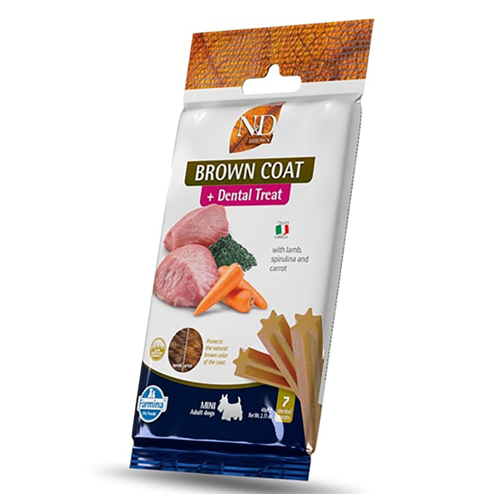 N&D Treat Brown Dog Kuzu Havuç Spirul Yetişkin Köpek Maması 60 G