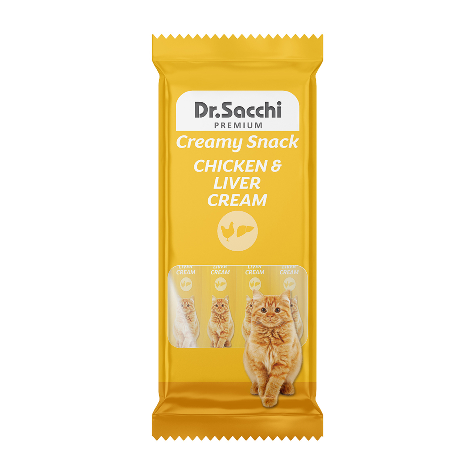 Dr.Sacchi Kedi Ödül Sıvı Chicken & Liver 4'lü 56 G