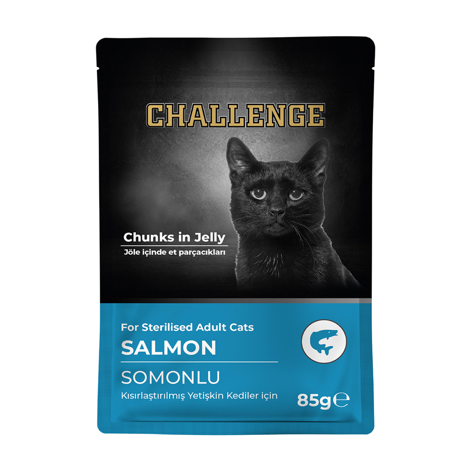 Challenge Somonlu Kısırlaştırılmış Yetişkin Kedi Pouch 85 G