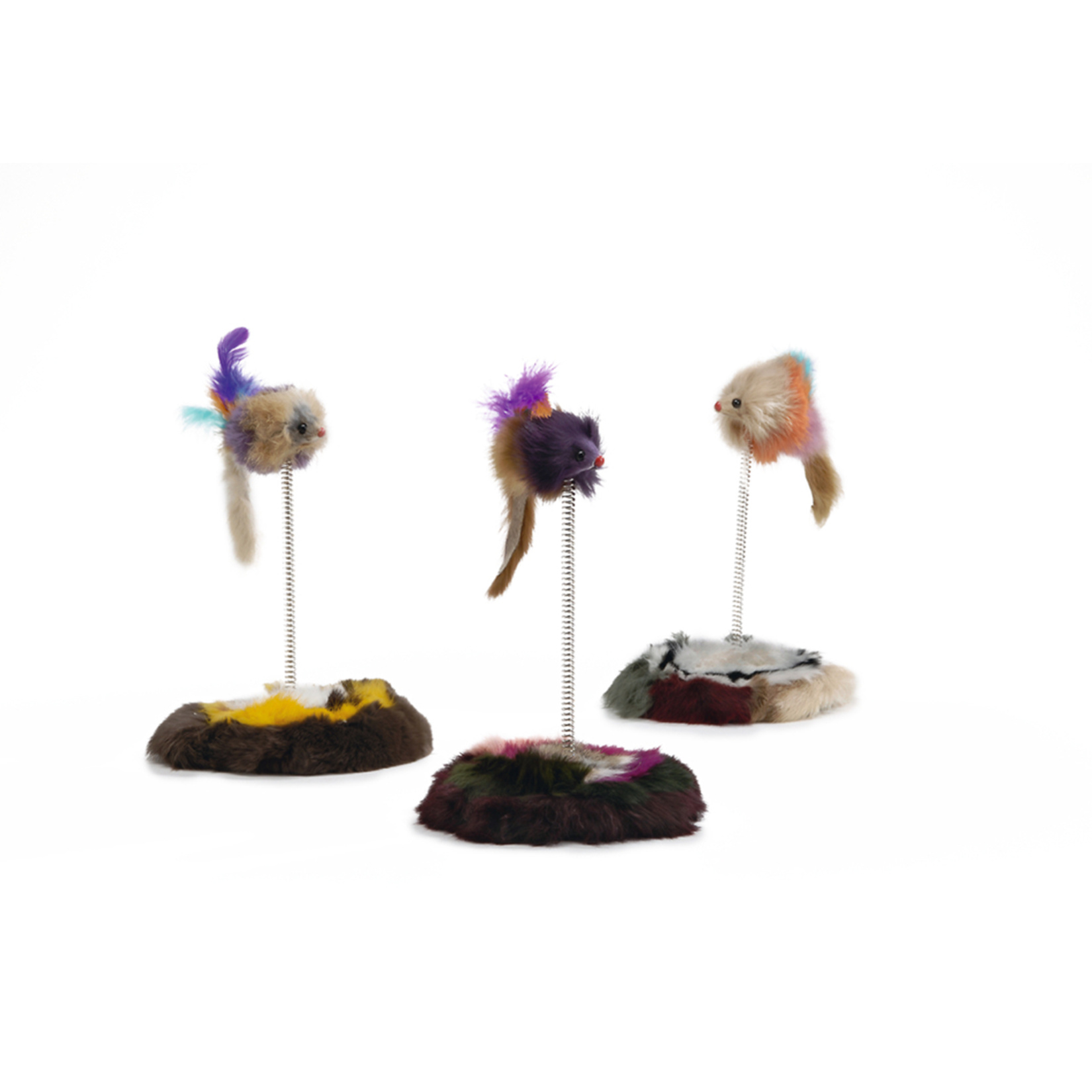 Beeztees Kedi Oyuncağı Yaylanabilir Tüylü Fare 8Cm