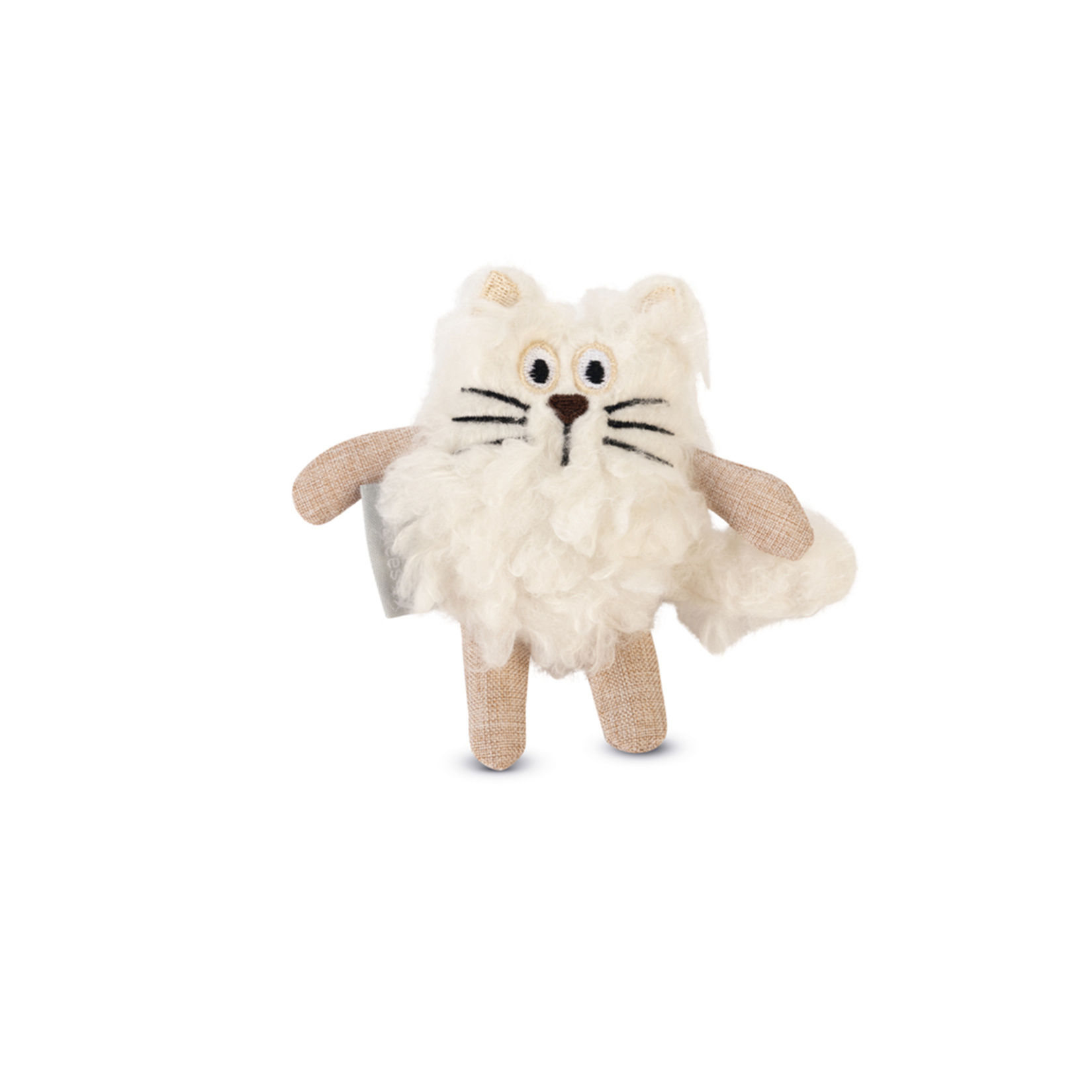 Beeztees Kedi Oyuncağı  Peluş Kedi Beyaz 15x10x3Cm